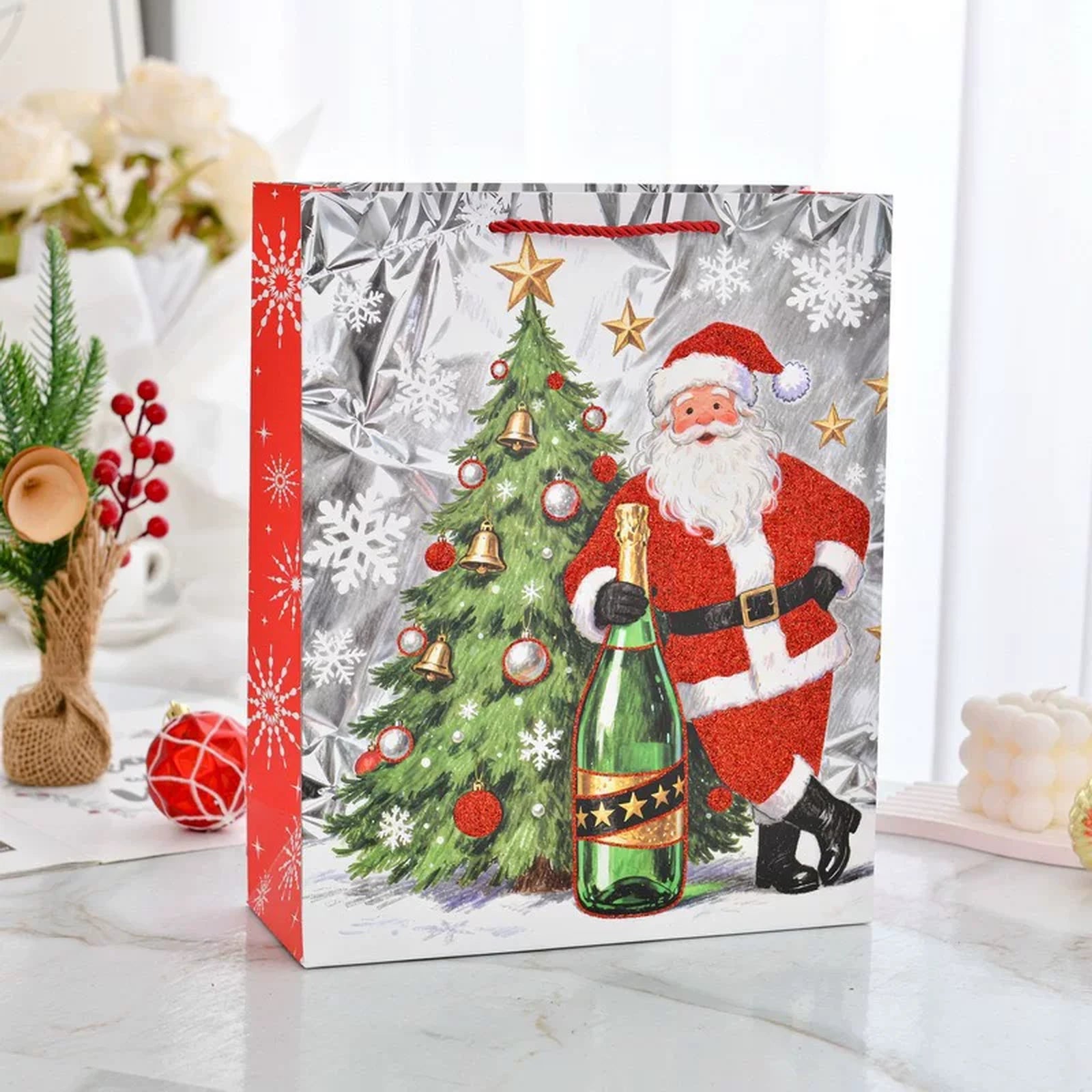 Extra-Large Christmas Paper Gift Bags with Rope Handles – option 44487843561