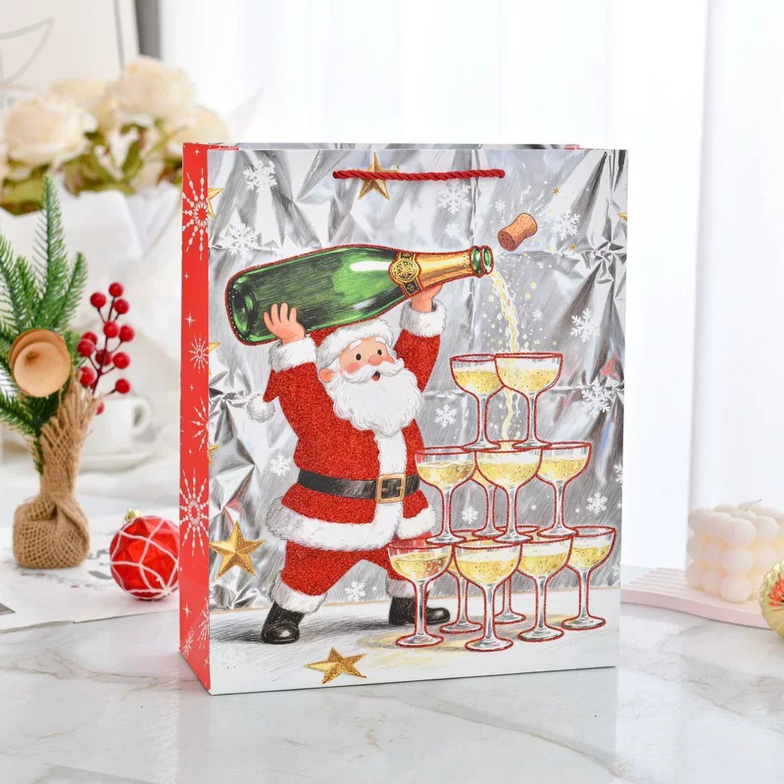 Extra-Large Christmas Paper Gift Bags with Rope Handles – option 44487843562