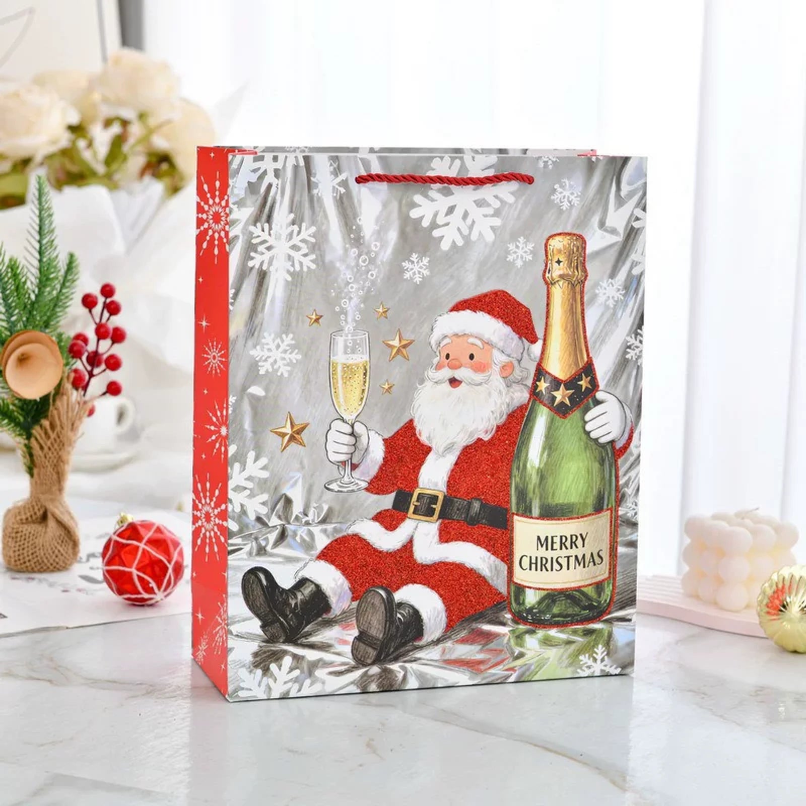 Extra-Large Christmas Paper Gift Bags with Rope Handles – option 44487843563