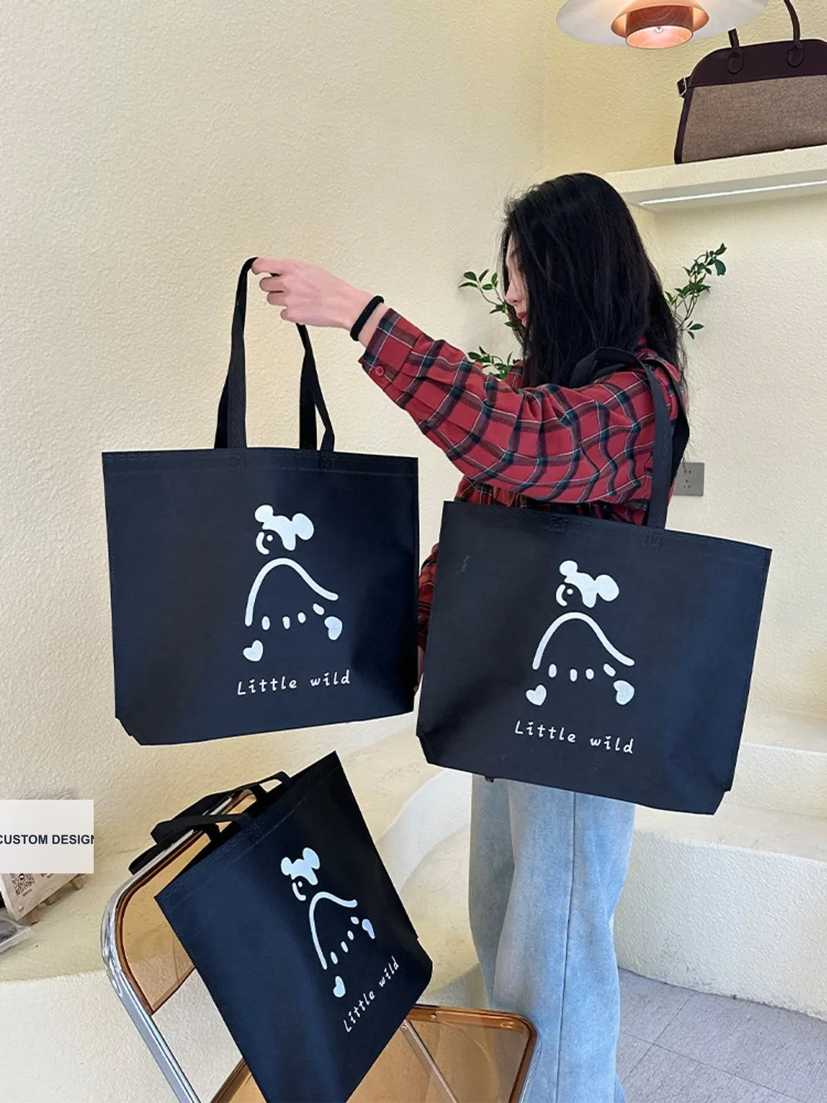 Extra-Large Non-Woven Tote Bags — 3 Styles product view 1
