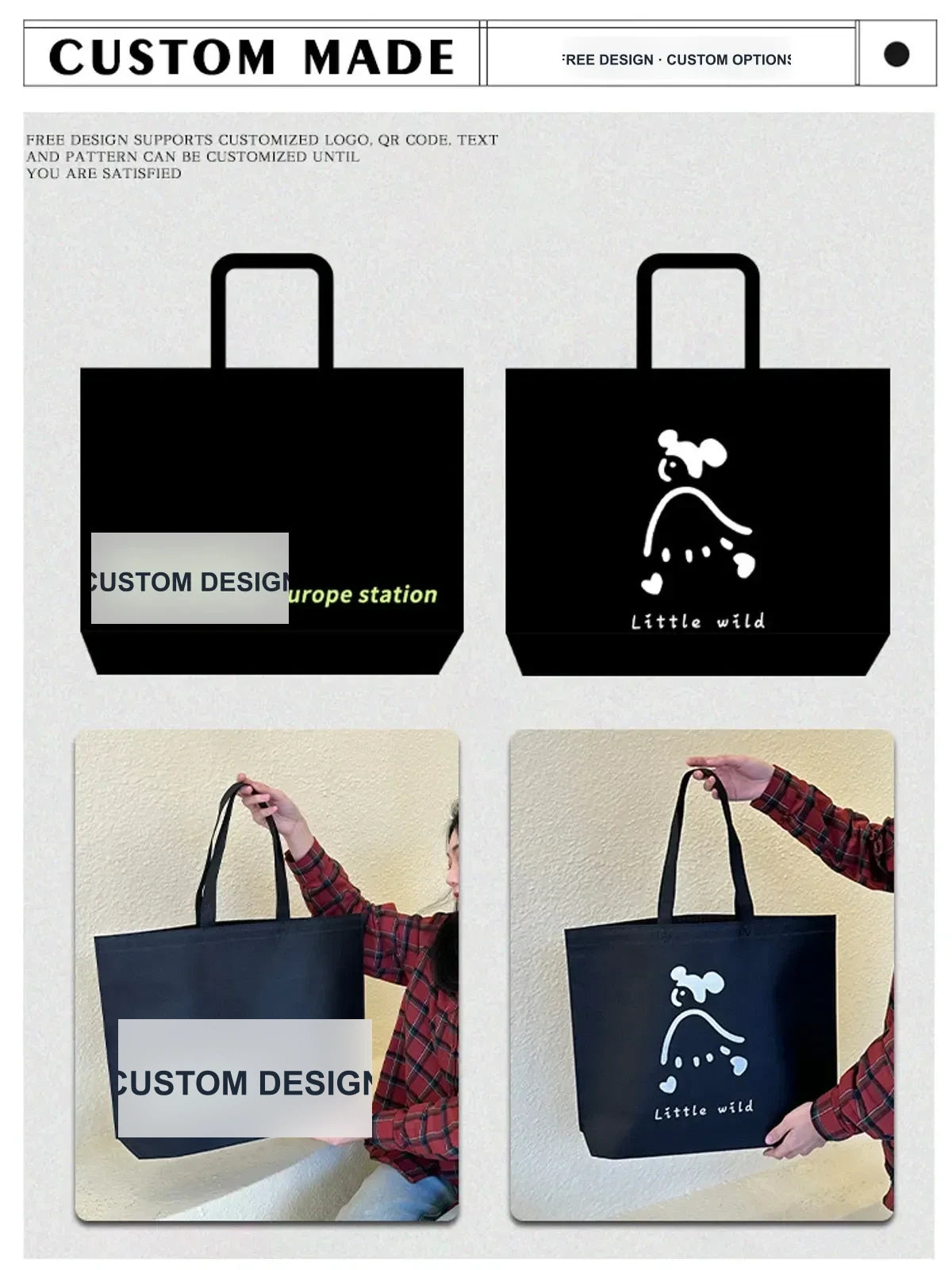 Extra-Large Non-Woven Tote Bags — 3 Styles product view 5