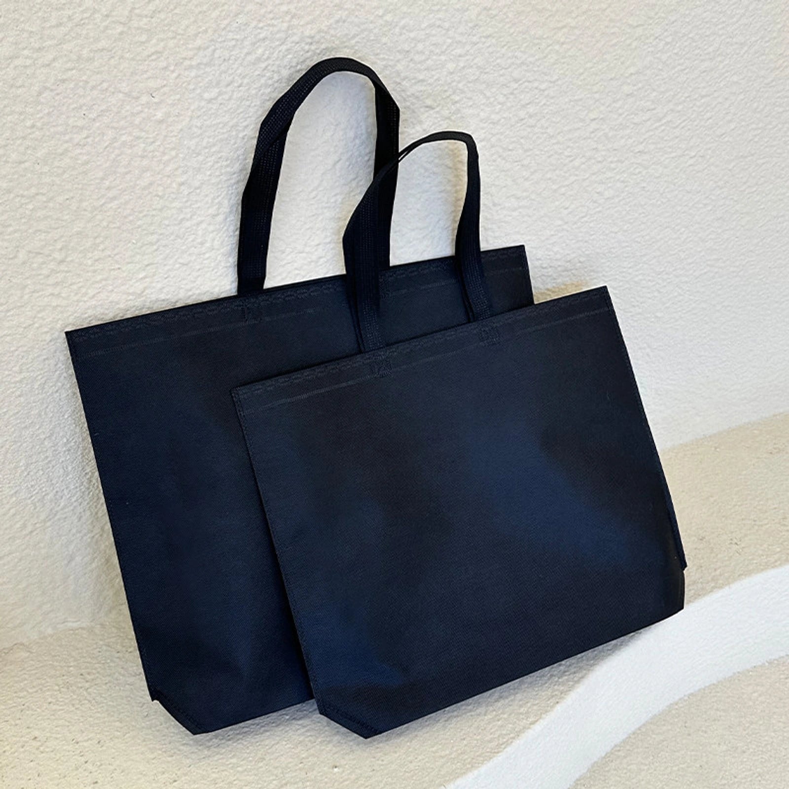 Extra-Large Non-Woven Tote Bags — 3 Styles — Black