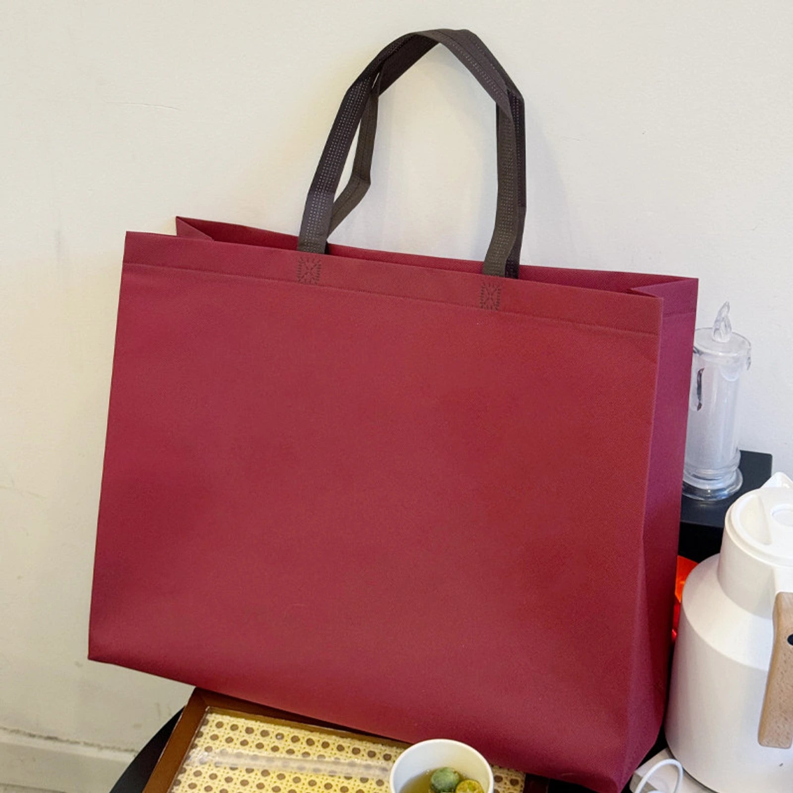 Extra-Large Non-Woven Tote Bags — 9 Styles — Ancora Red Plain