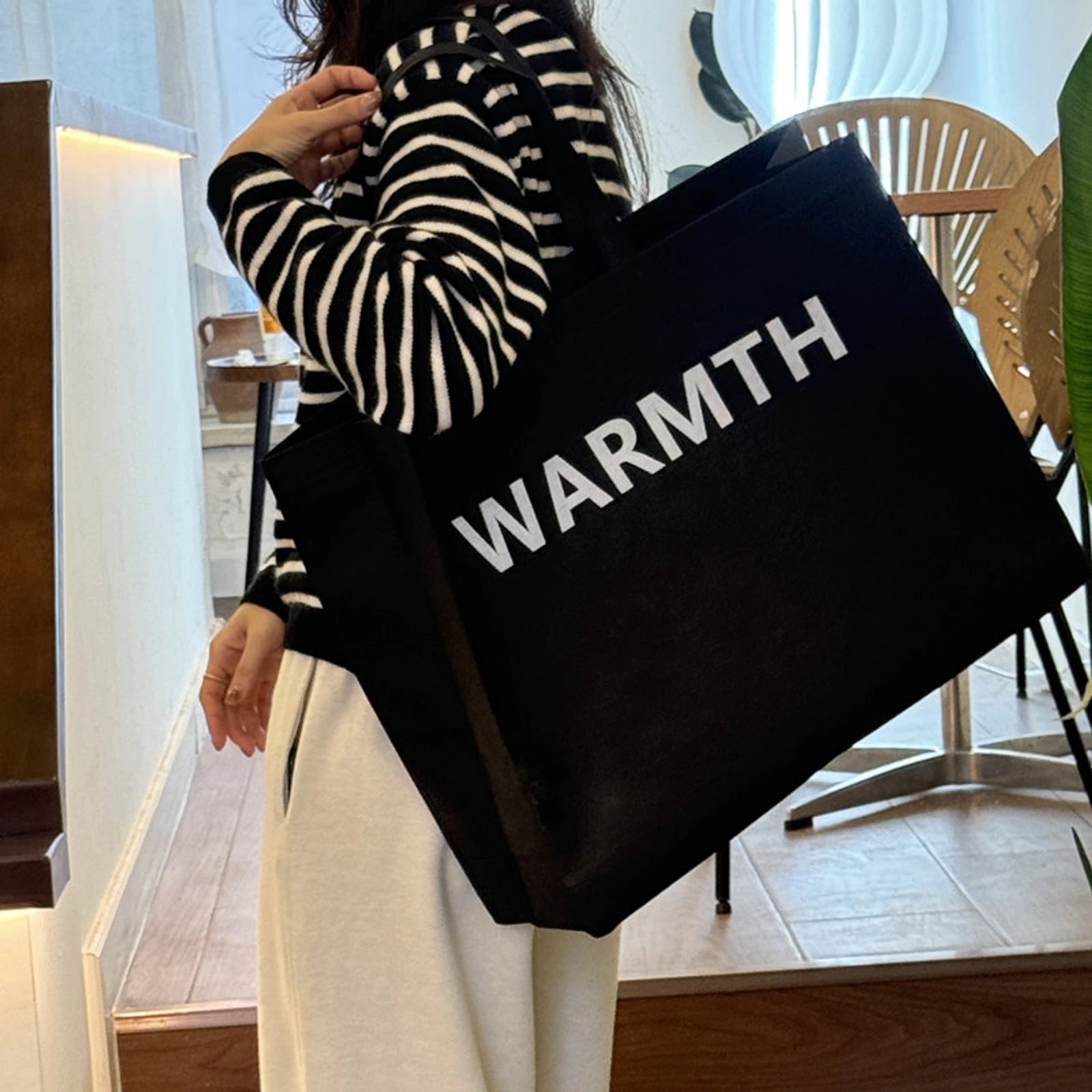 Extra-Large Non-Woven Tote Bags — 9 Styles — BlackWARM