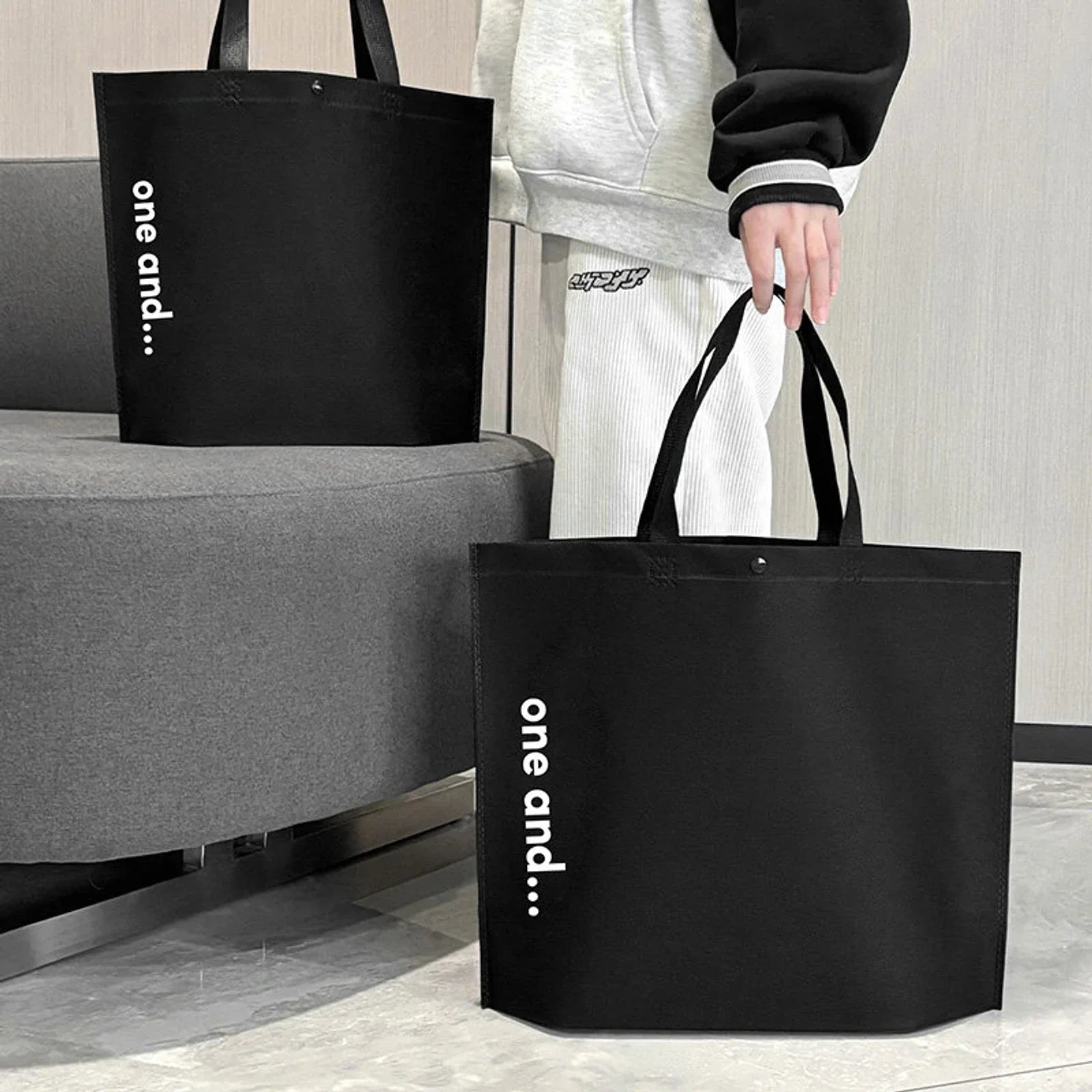 Extra-Large Printed Non-Woven Tote Bags product view 2