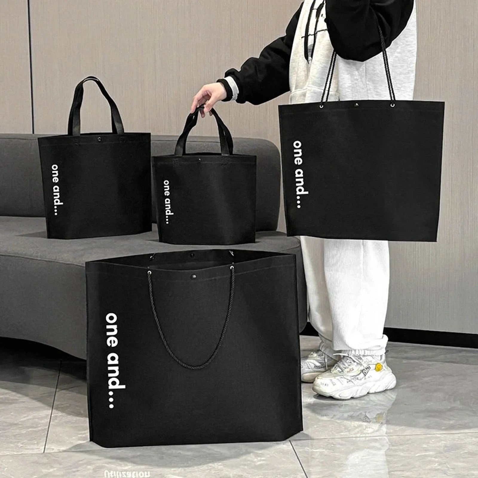 Extra-Large Printed Non-Woven Tote Bags product view 3