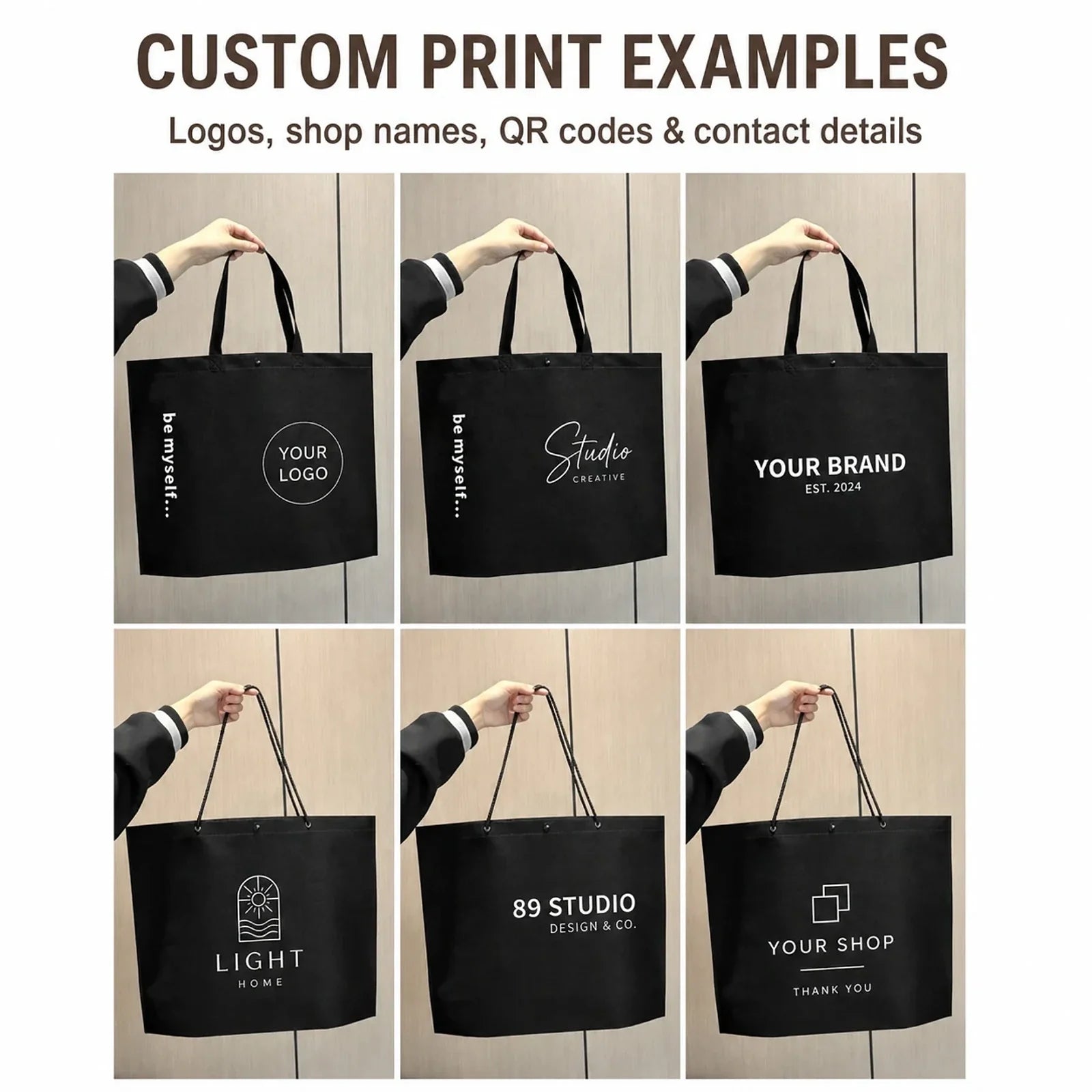 Extra-Large Printed Non-Woven Tote Bags product view 4