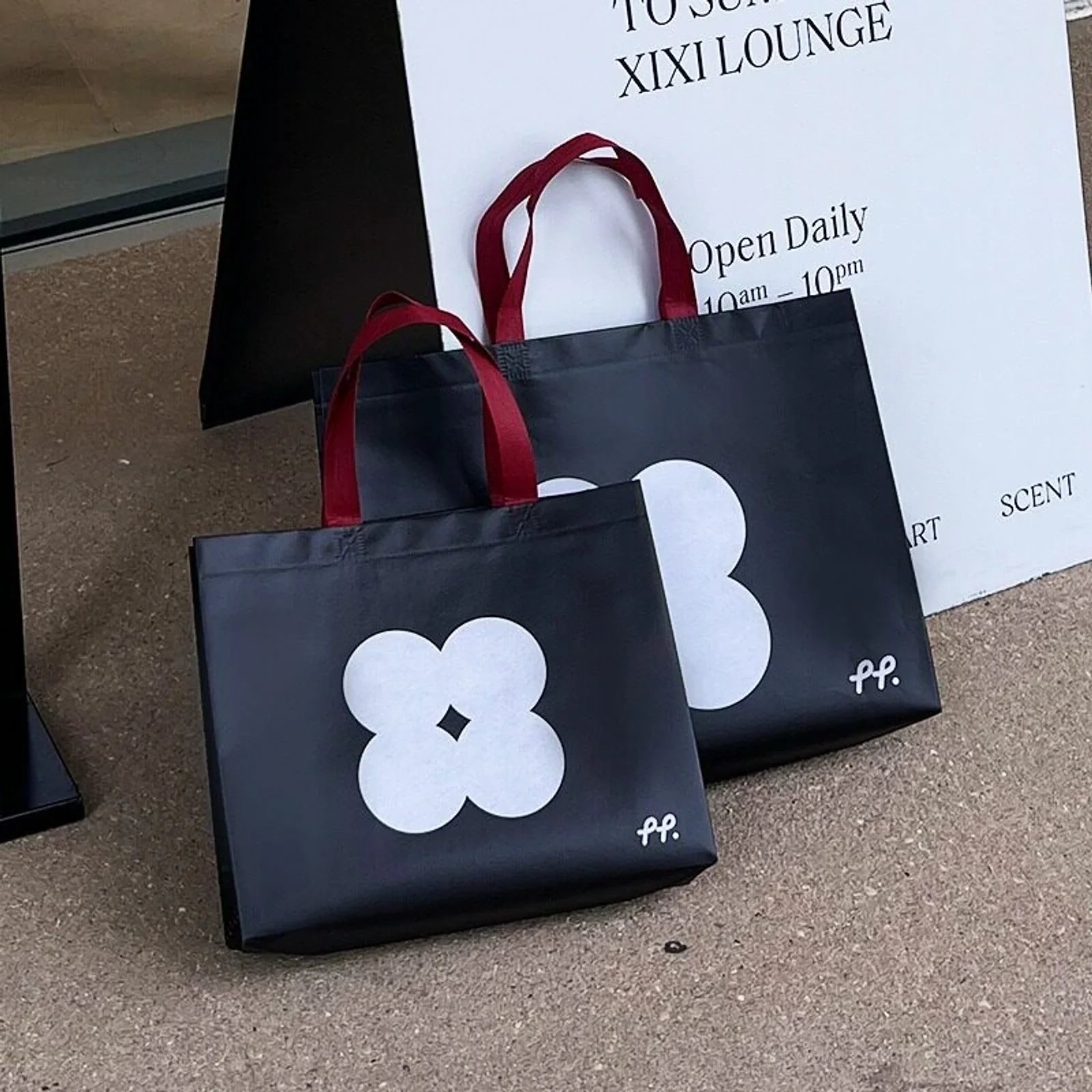 Floral Printed Non-Woven Tote Bags product view 2