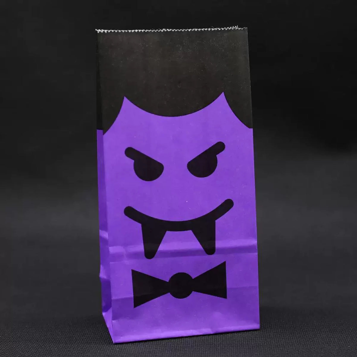 Vampire fold-over kraft paper Halloween treat bag