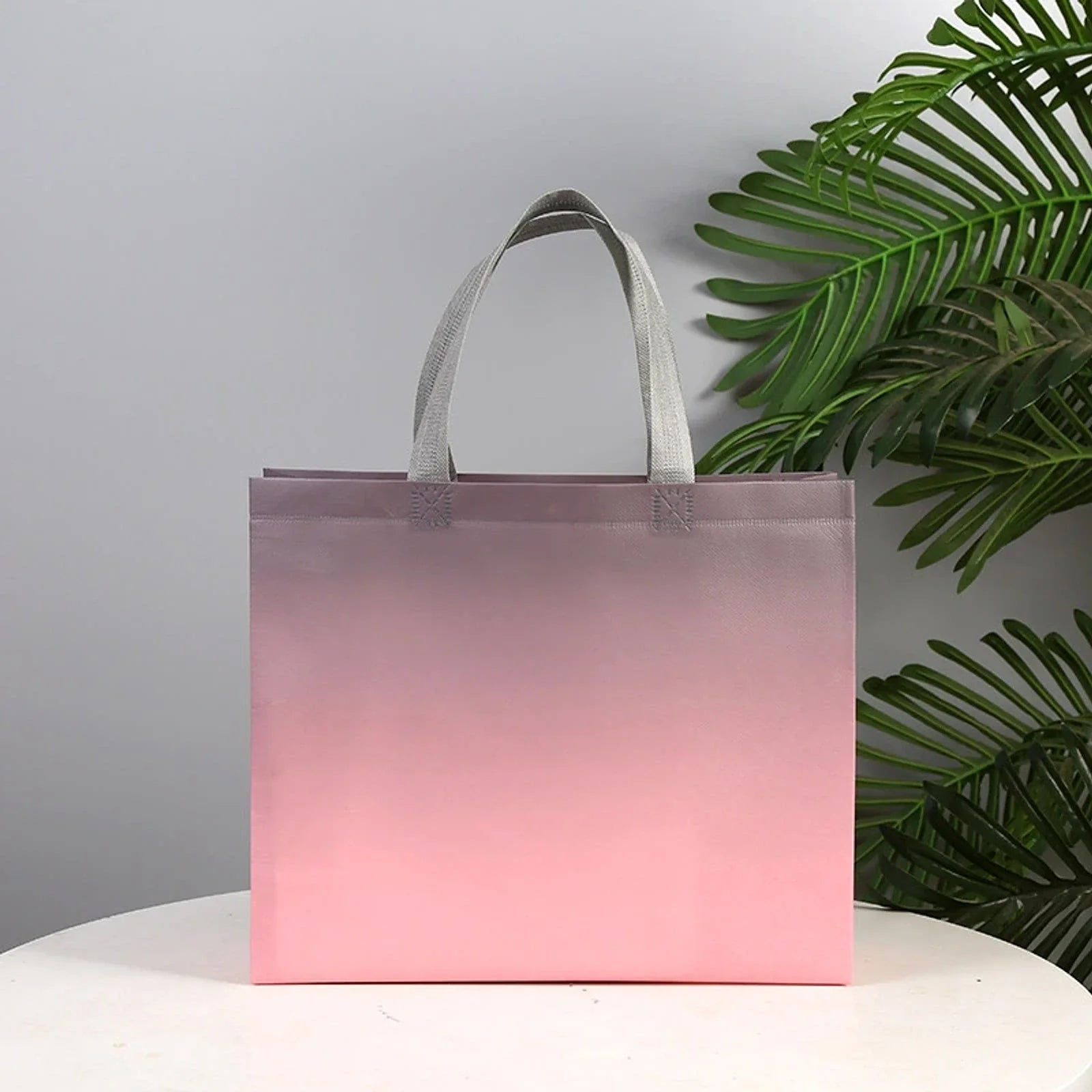Pink Gradient gradient & framed laminated non-woven tote bags — 20 designs