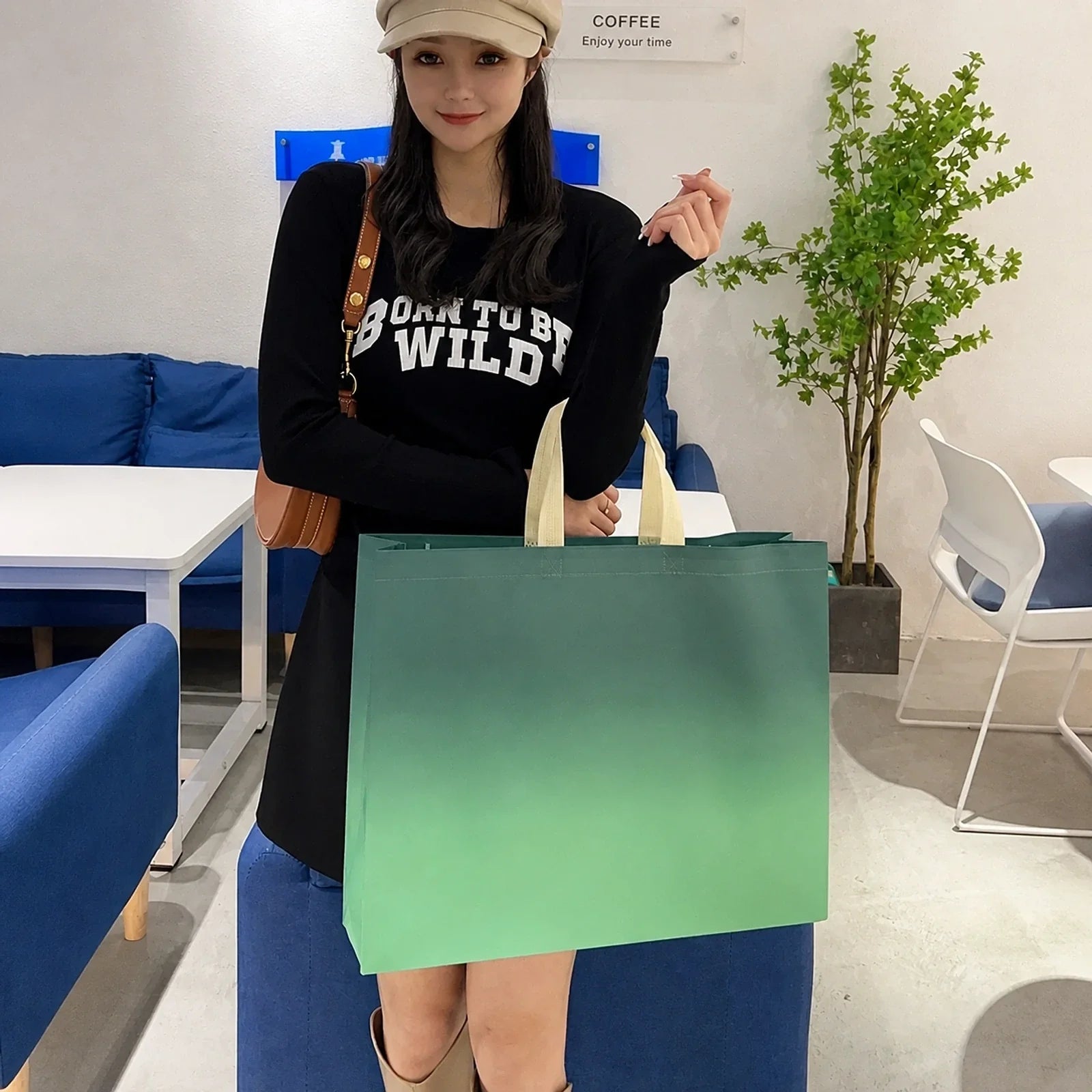 Gradient Laminated Non-Woven Tote Bags product view 1