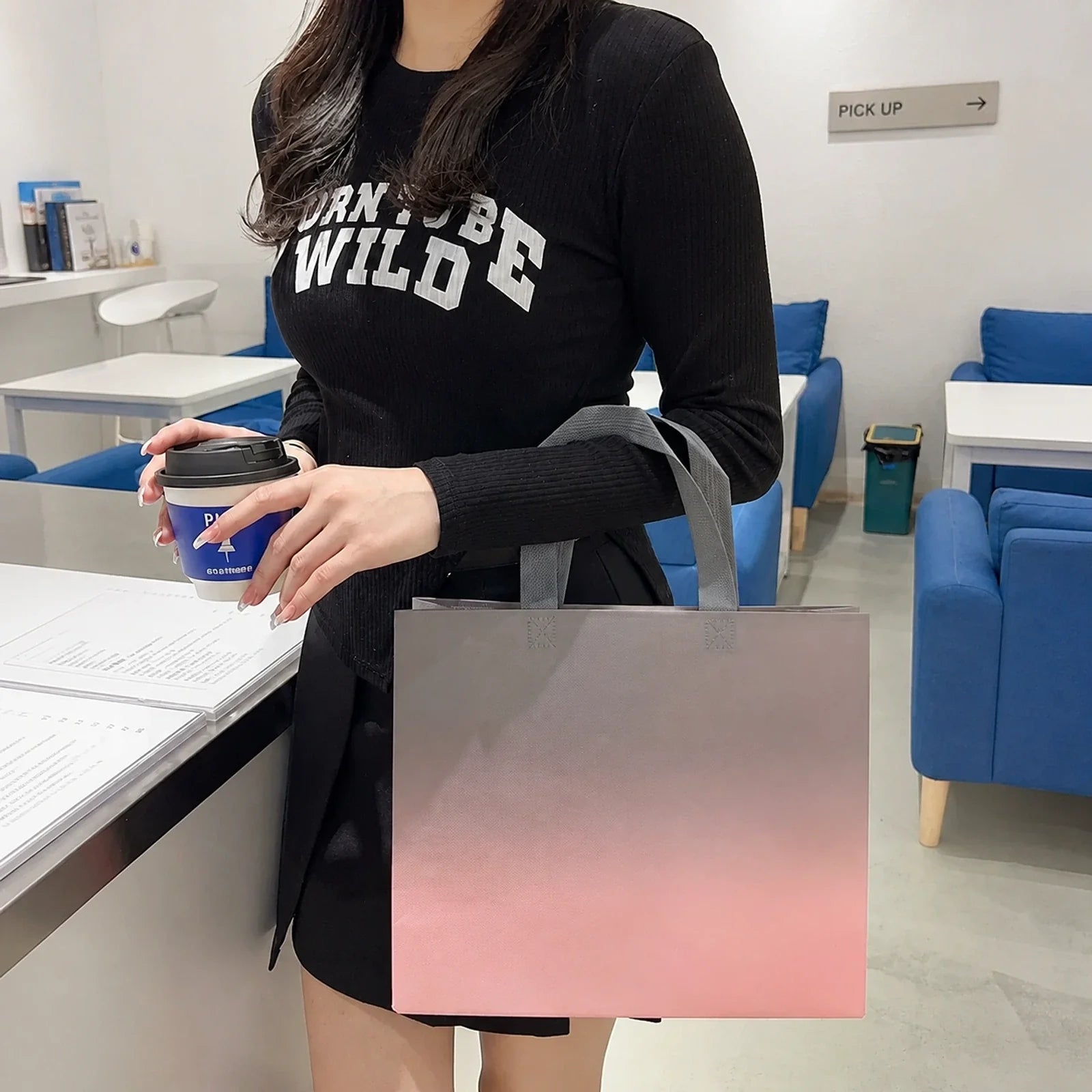 Gradient Laminated Non-Woven Tote Bags product view 2