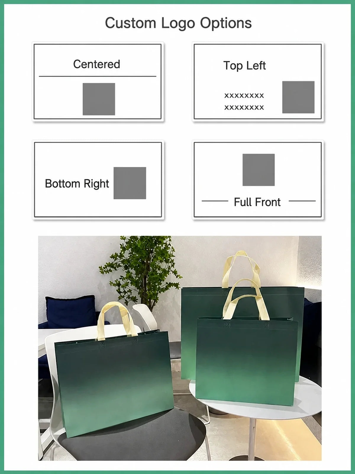 Gradient Laminated Non-Woven Tote Bags product view 3