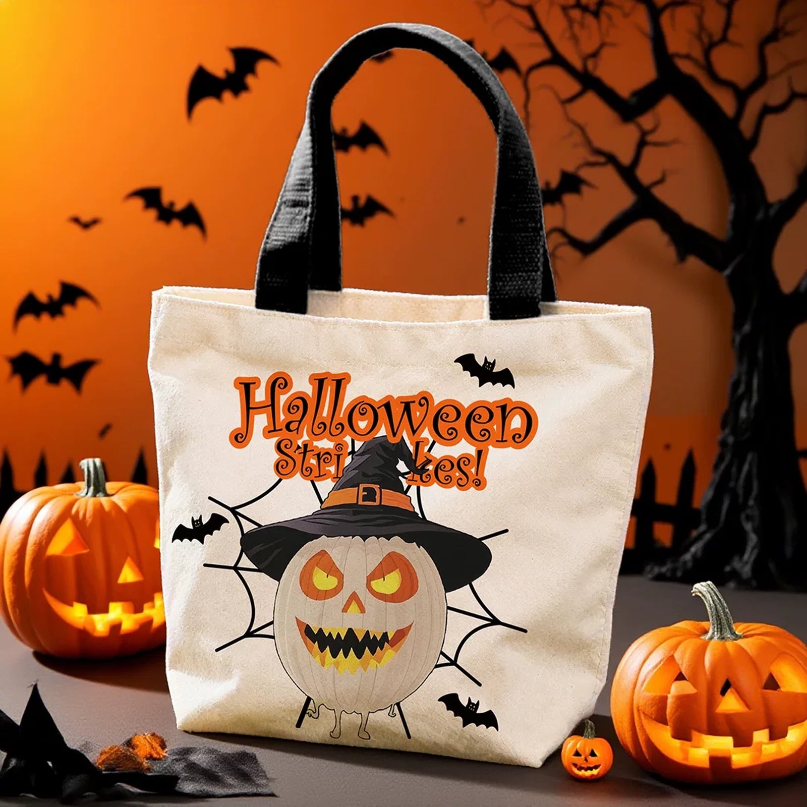 Canvas Halloween Gift Bags with Carry Handles