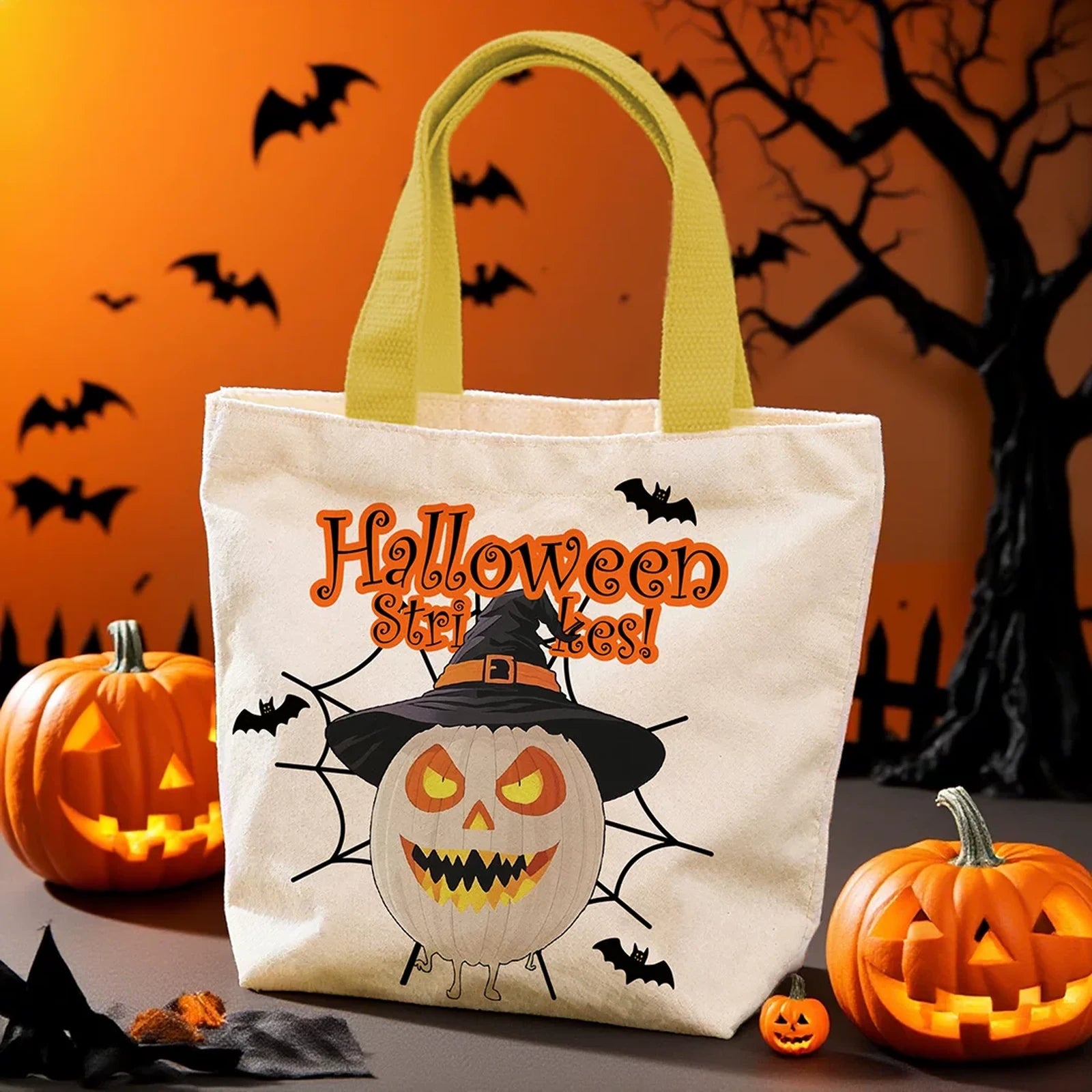 Canvas Halloween Gift Bags with Carry Handles
