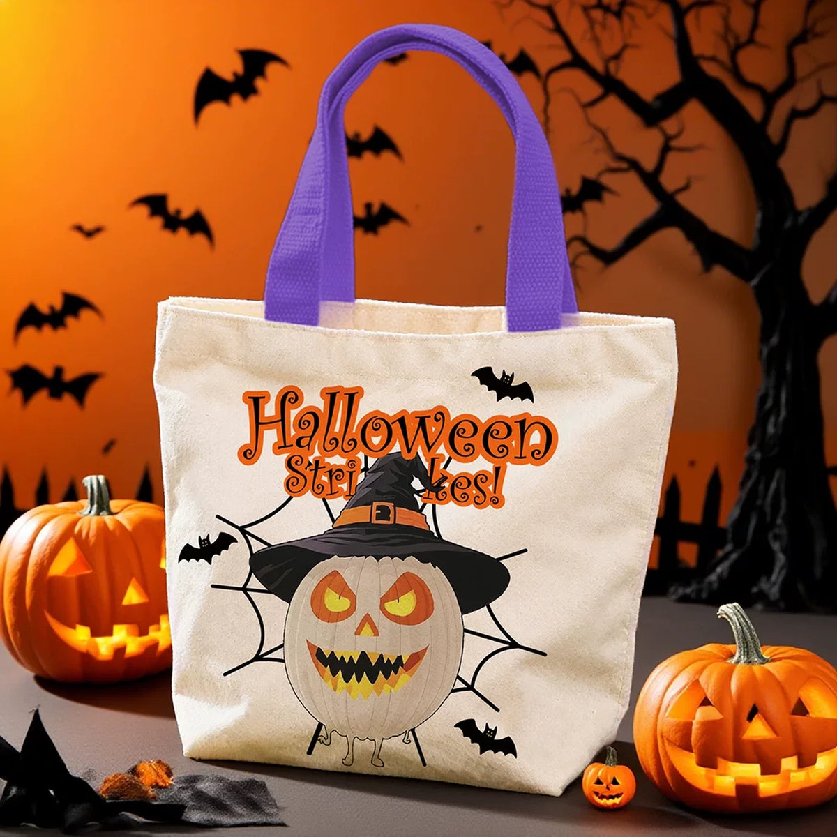 Canvas Halloween Gift Bags with Carry Handles