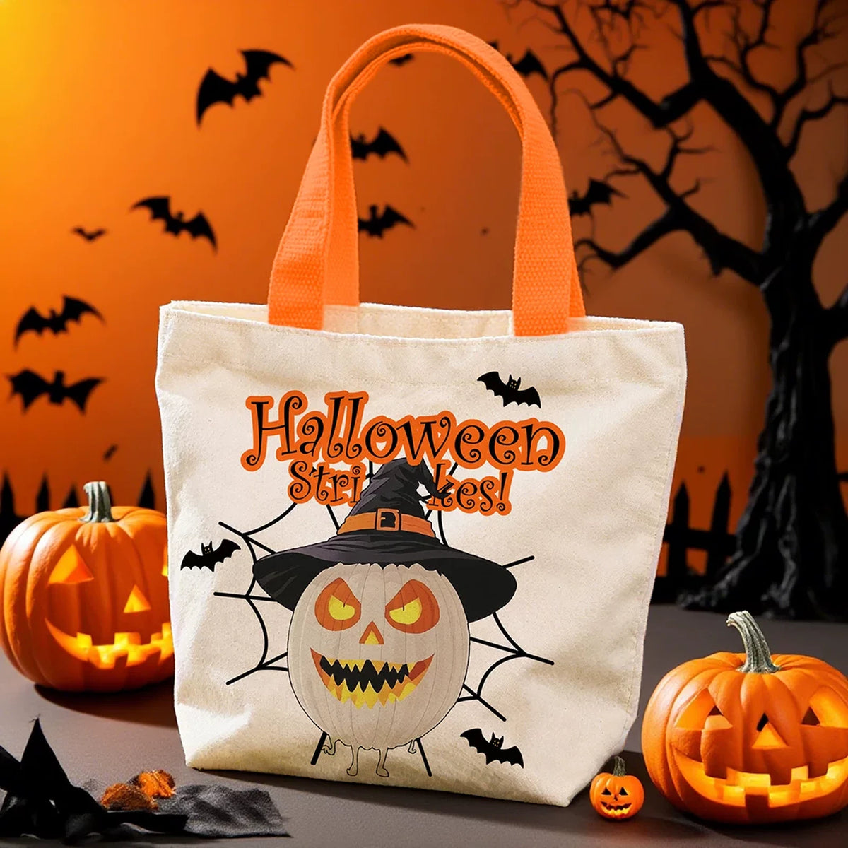 Canvas Halloween Gift Bags with Carry Handles