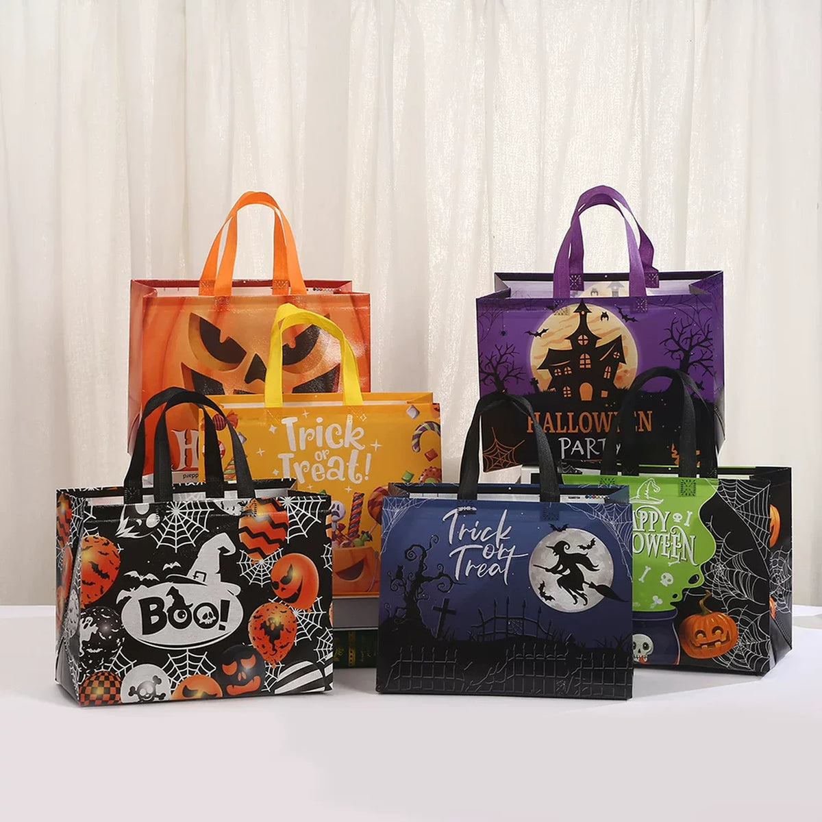 Extra-Large Horizontal Halloween Gift Bags with Handles