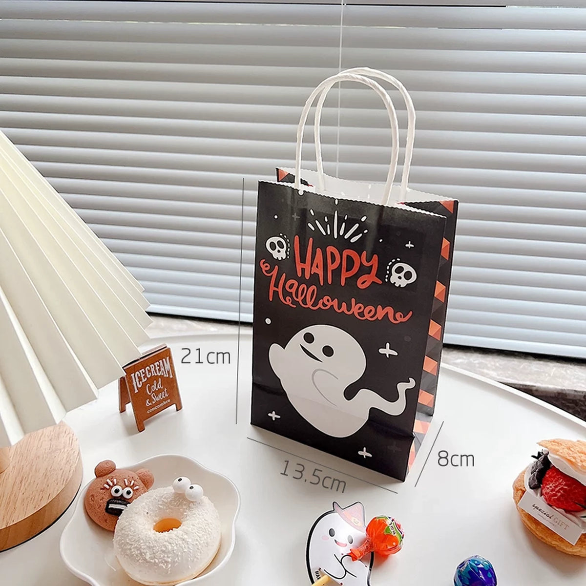 Halloween Paper Gift Bags with Carry Handles – Ghost