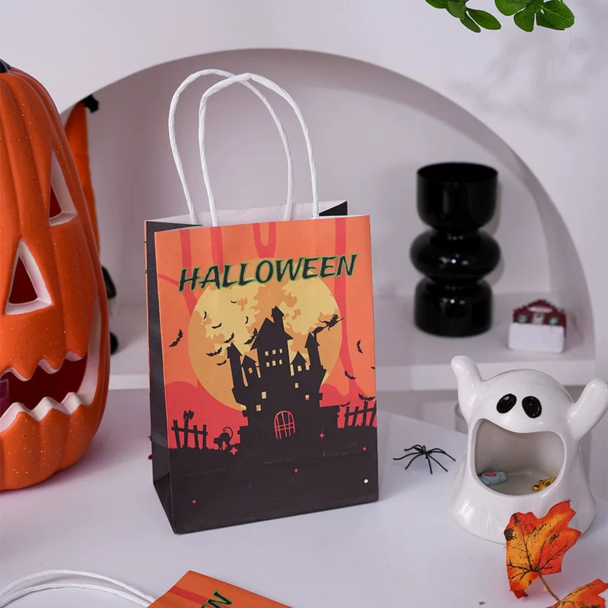 Halloween Paper Gift Bags with Carry Handles – Castle