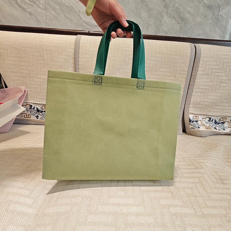 Matcha Green heavy-duty non-woven tote bags — 25 colors