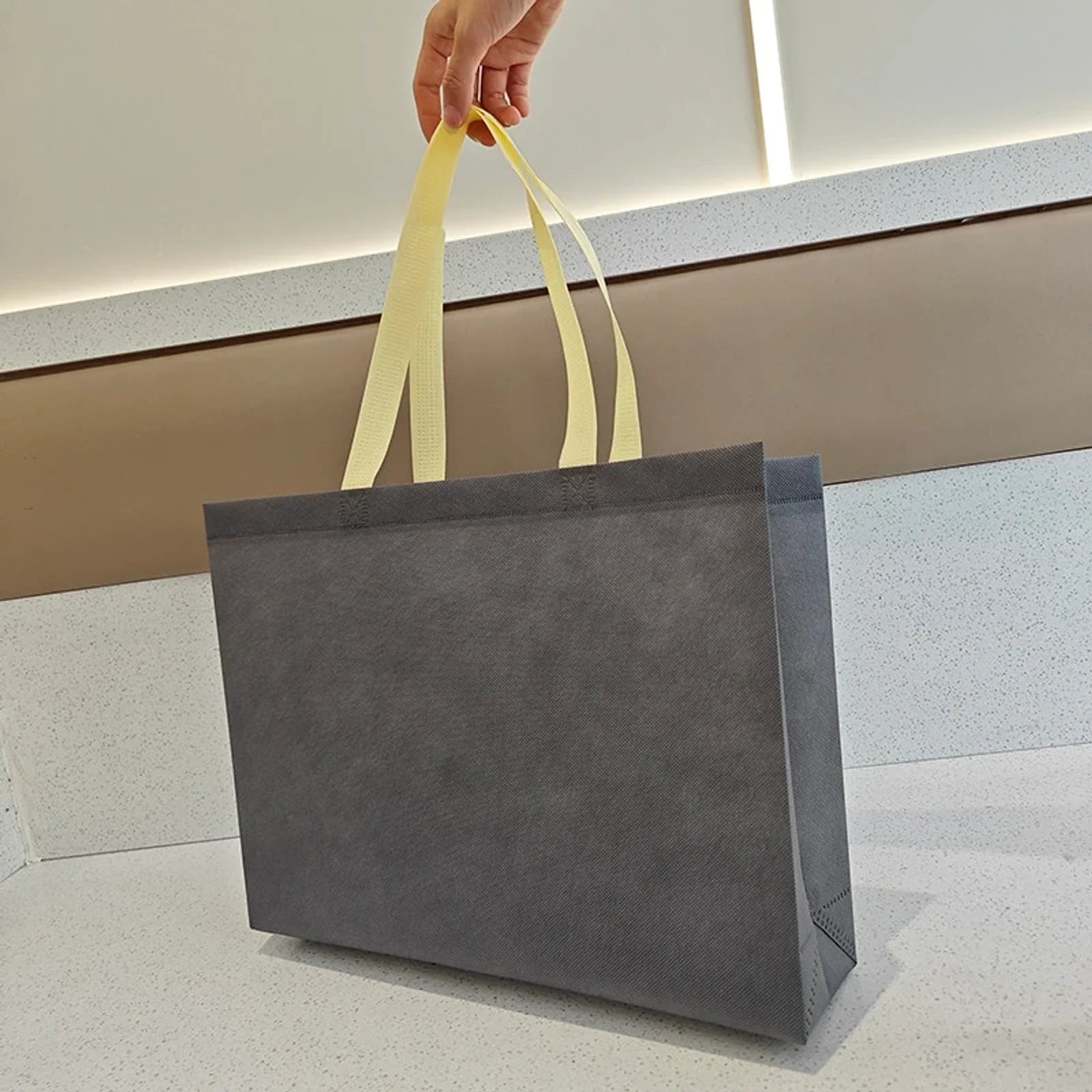 Premium Gray heavy-duty non-woven tote bags — 6 color options