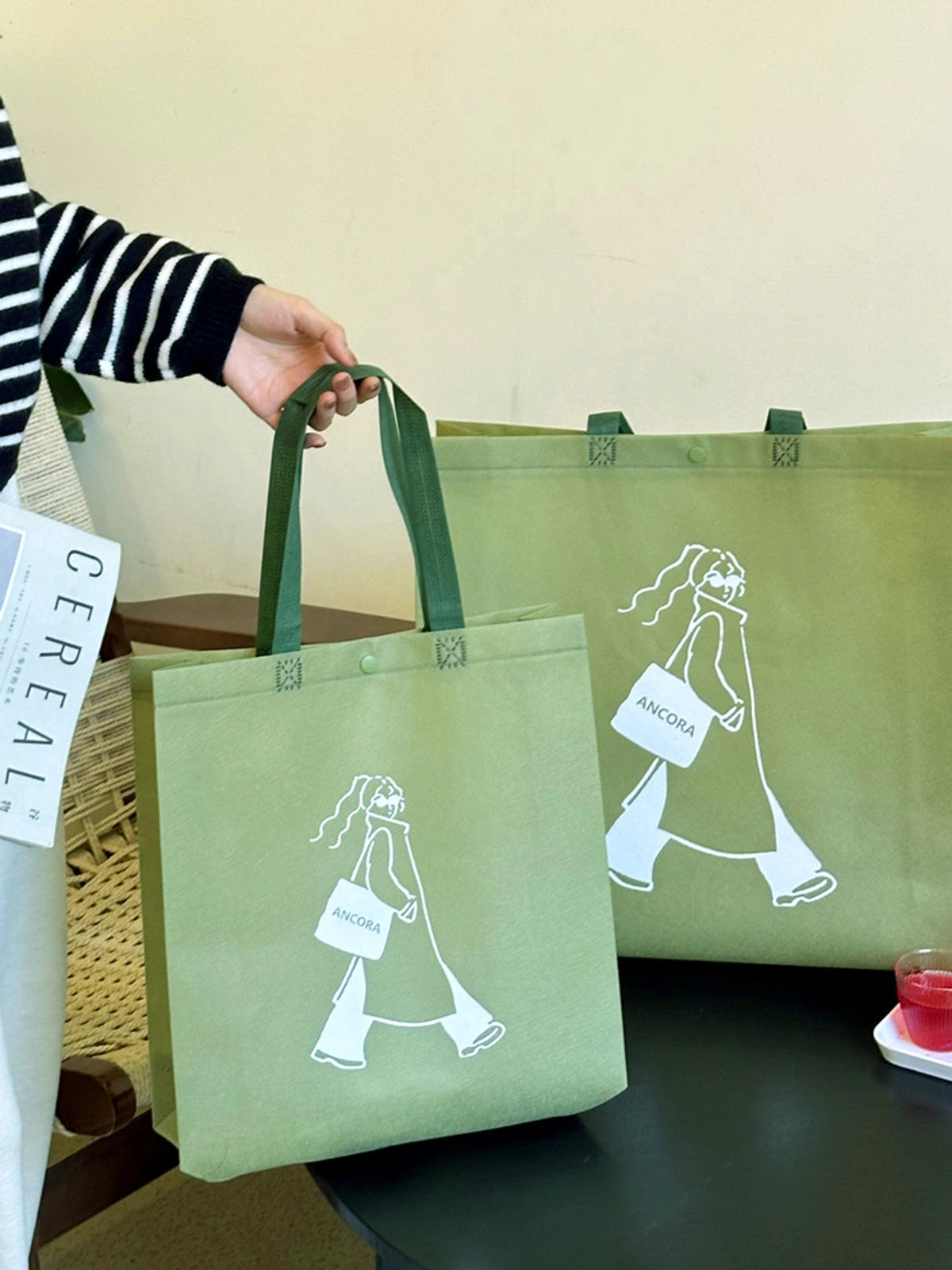 Heavy-Duty Snap-Closure Non-Woven Tote Bags — 8 Styles product view 1