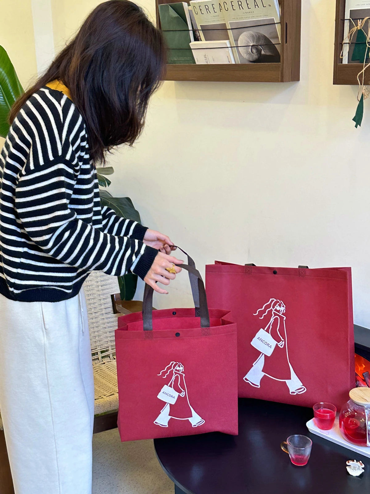 Heavy-Duty Snap-Closure Non-Woven Tote Bags — 8 Styles product view 2