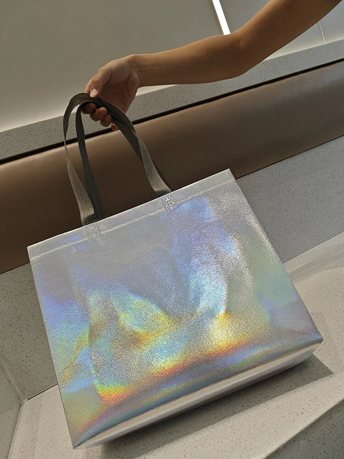 Holographic Laminated Non-Woven Tote Bags product view 1