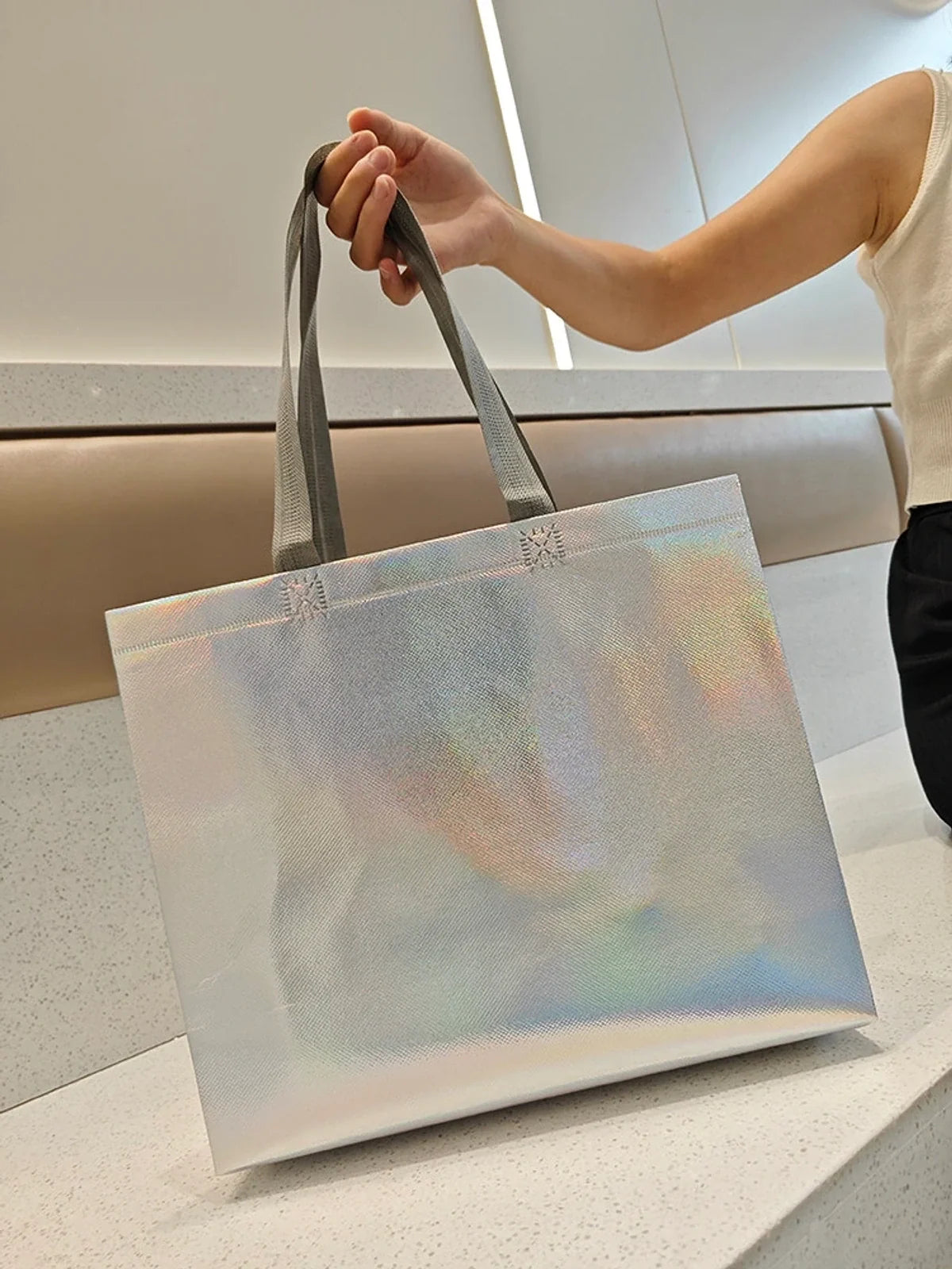 Holographic Laminated Non-Woven Tote Bags product view 2