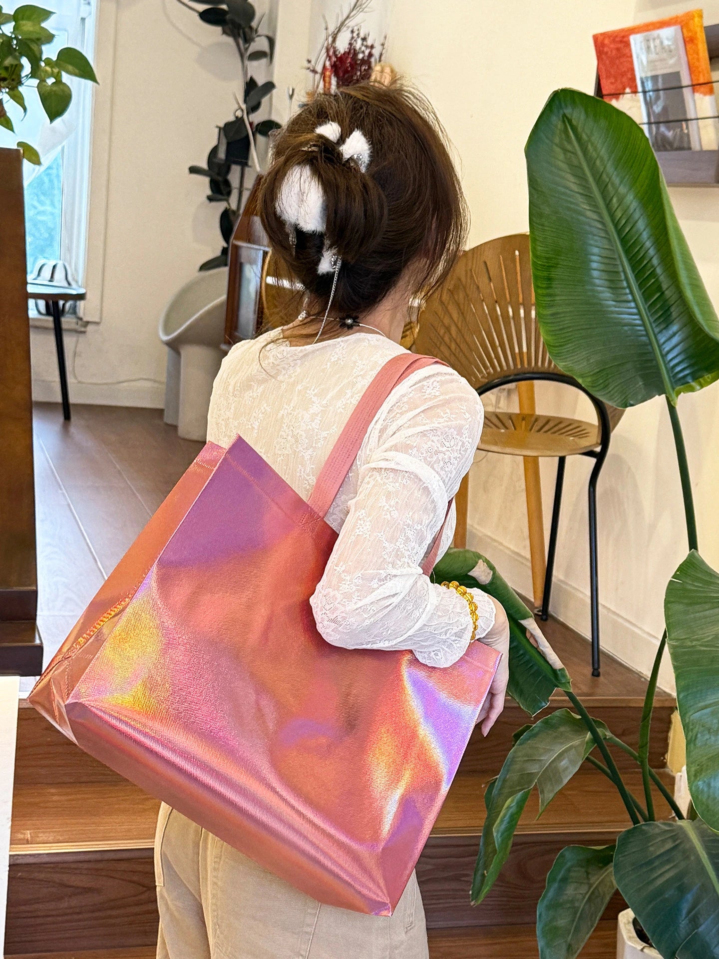 Holographic Non-Woven Tote Bags — 3 Styles product view 1