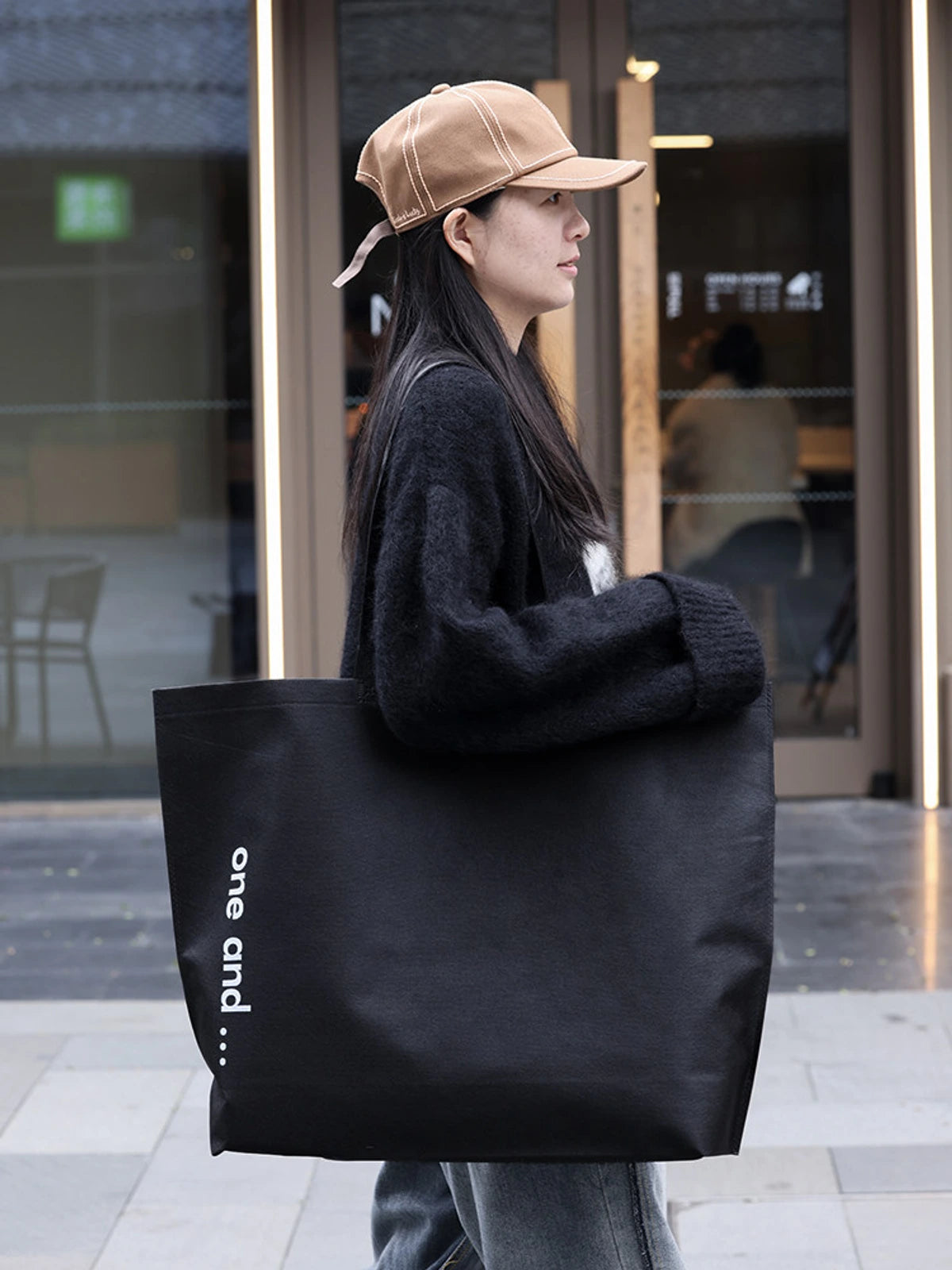 Khaki Non-Woven Tote Bags — 4 Styles product view 3