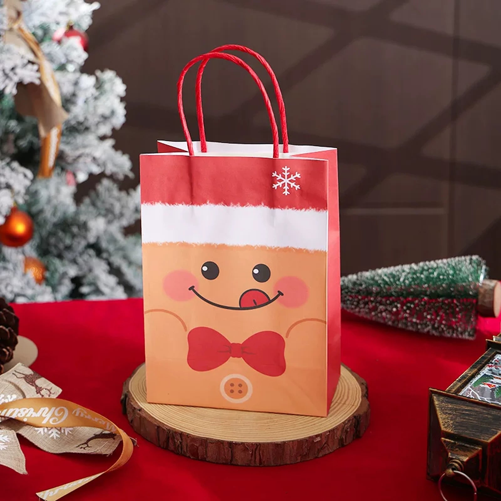 Kraft Christmas Paper Gift Bags with Twisted Handles – ready-stock option