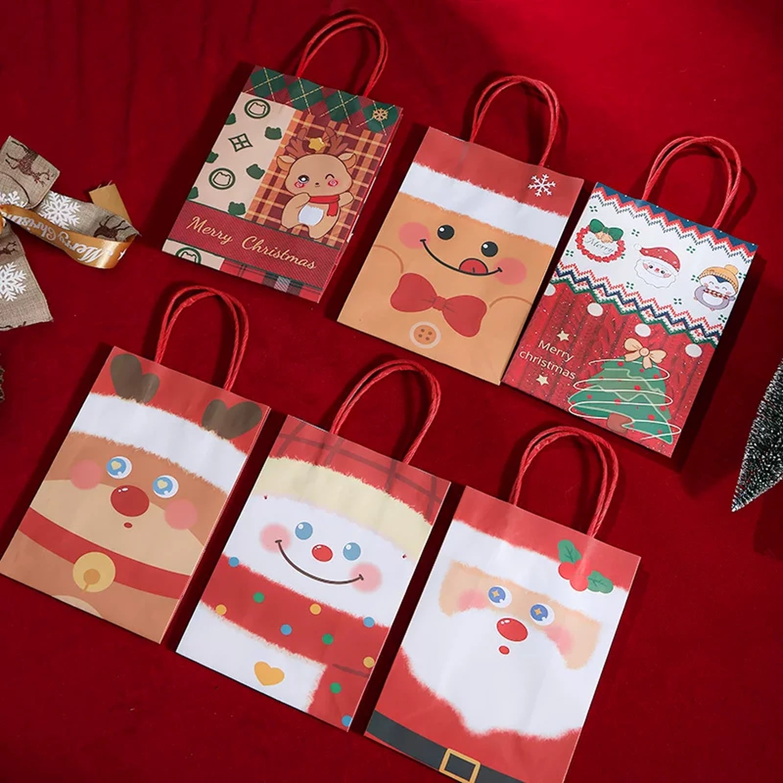 Kraft Christmas Paper Gift Bags with Twisted Handles – ready-stock option