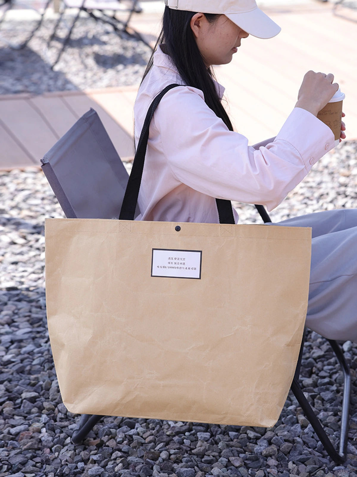 Kraft-Paper Non-Woven Tote Bags — 2 Styles product view 2