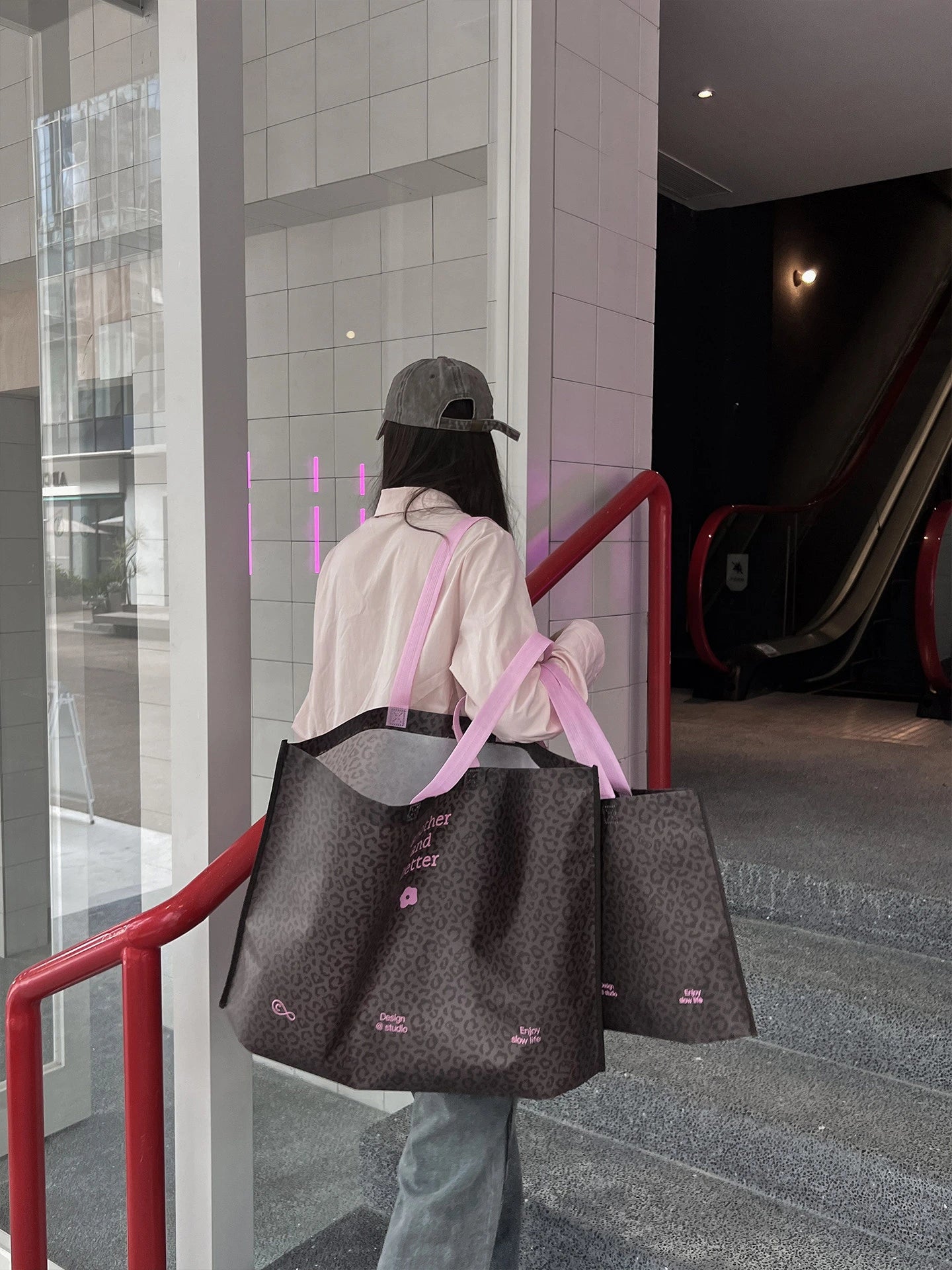Laminated Leopard Print Non-Woven Tote Bags — 3 Styles product view 5