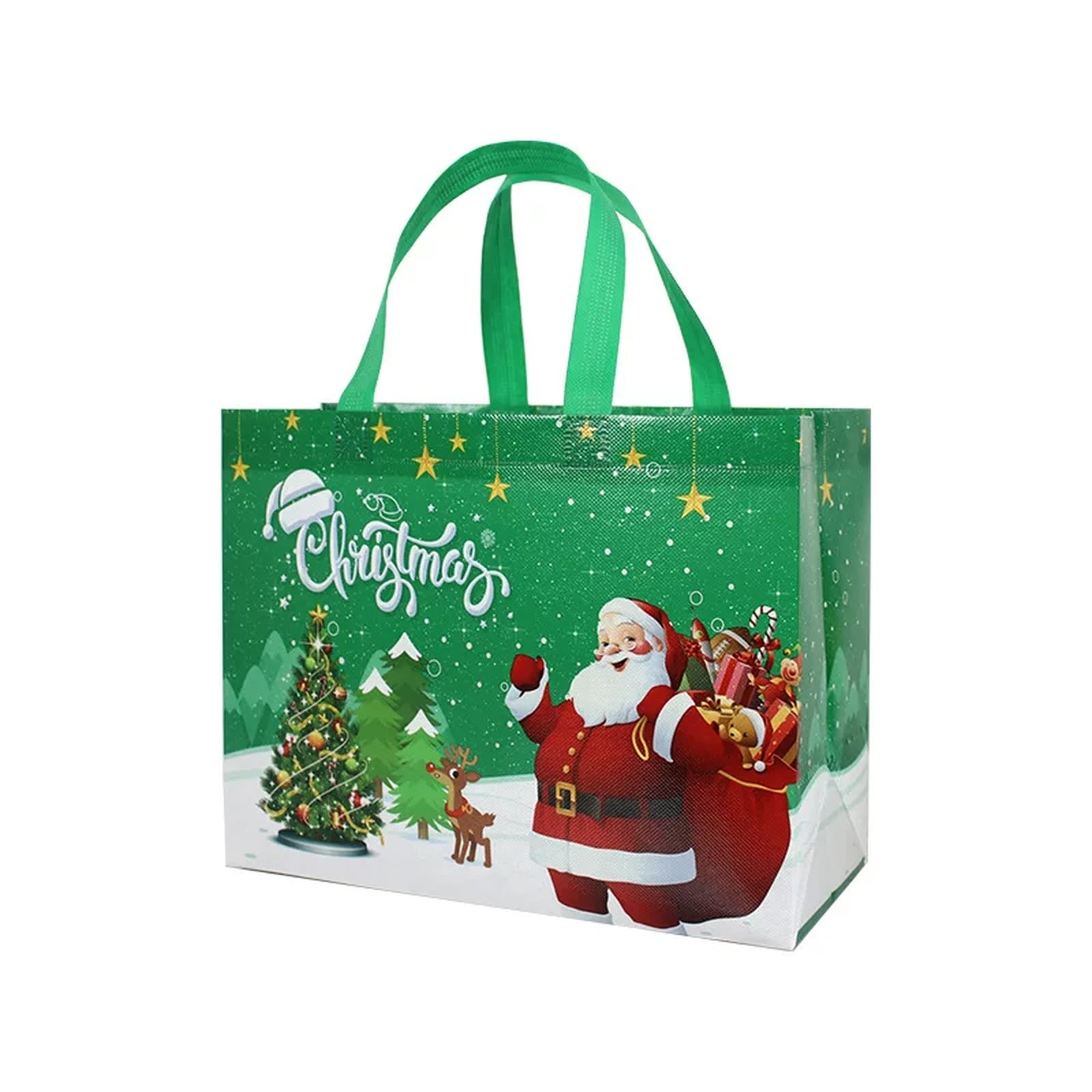 Laminated Non-Woven Christmas Gift Bags – 10-Pack – sample variant