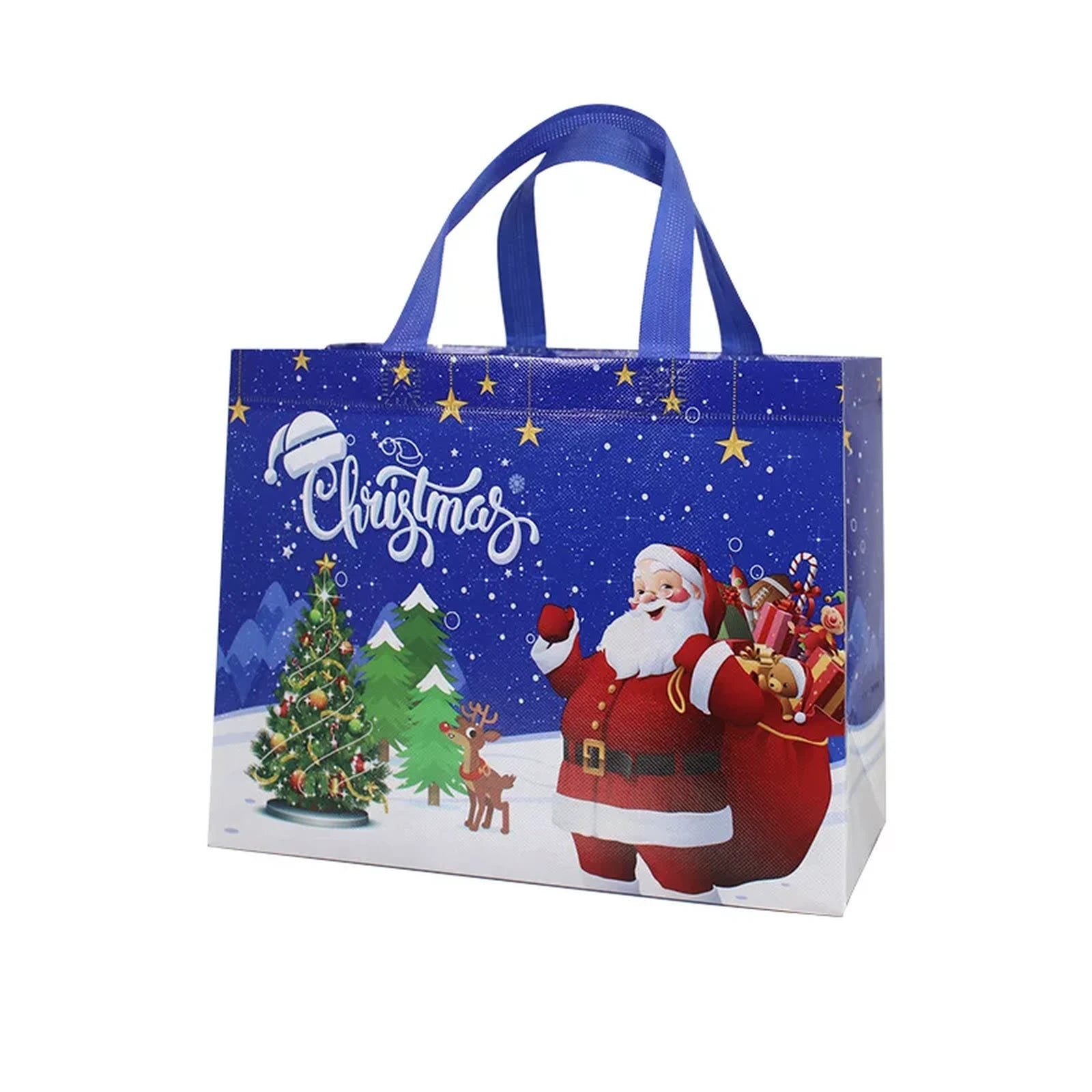 Laminated Non-Woven Christmas Gift Bags – 10-Pack – sample variant