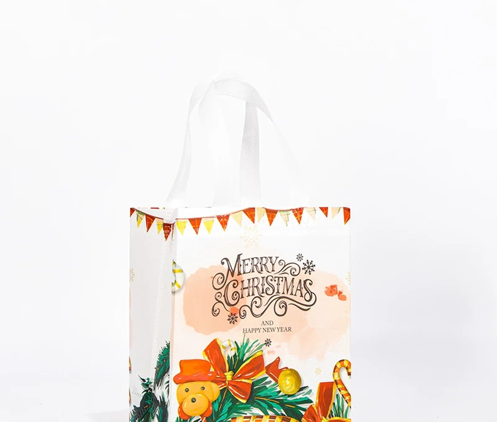 Laminated Non-Woven Christmas Gift Bags with Handles – ready-stock option