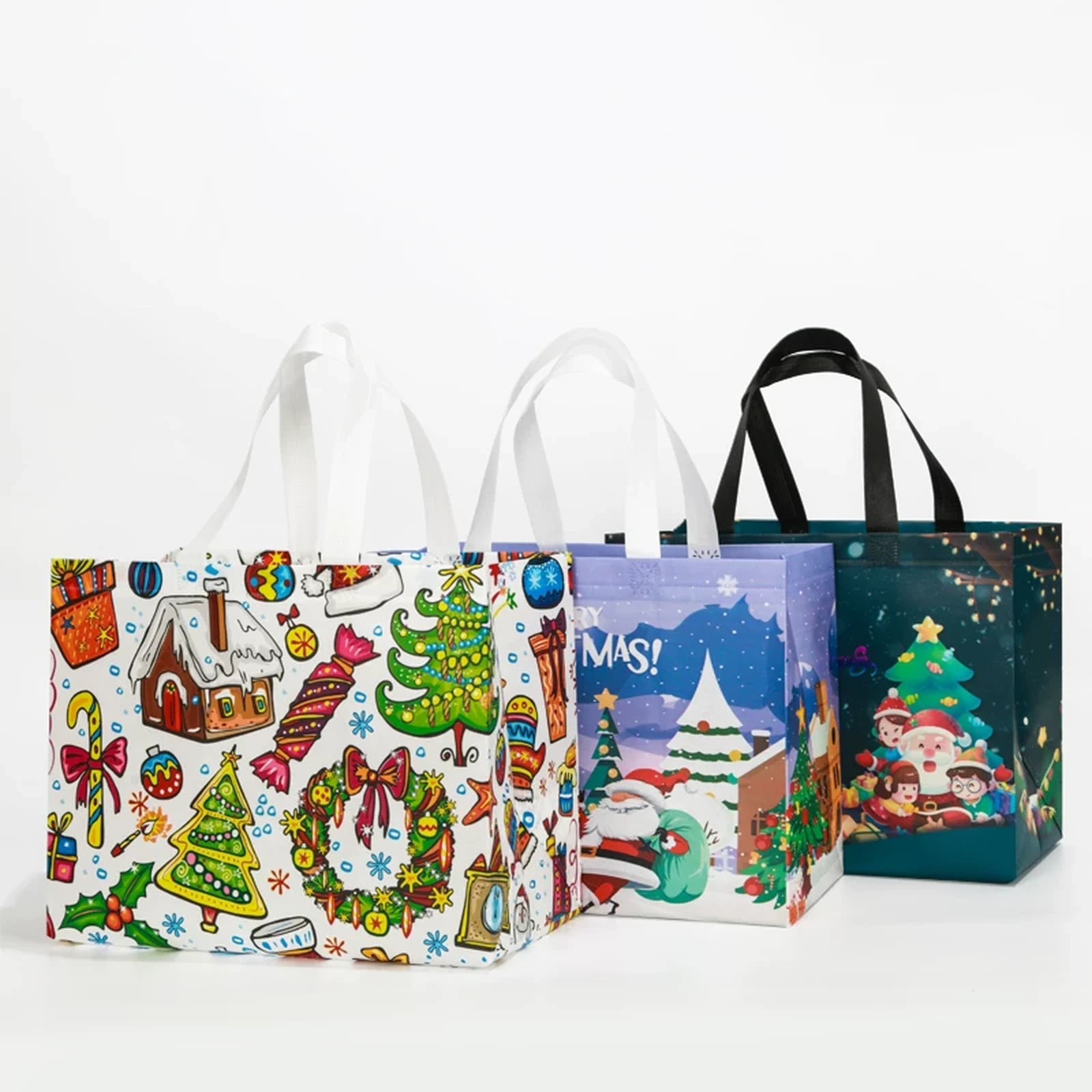 Laminated Non-Woven Christmas Shopping Bags – product view