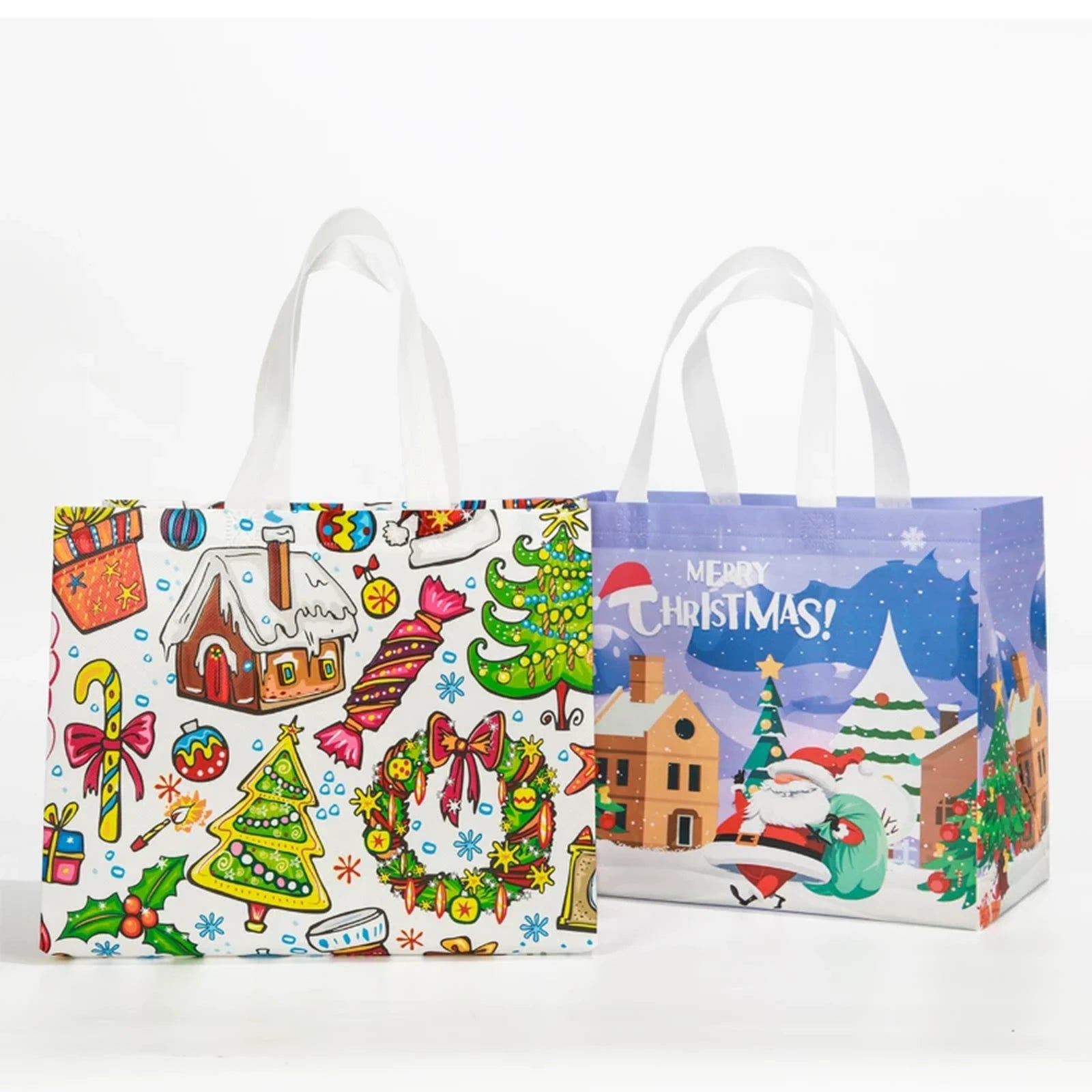 Laminated Non-Woven Christmas Shopping Bags – product view