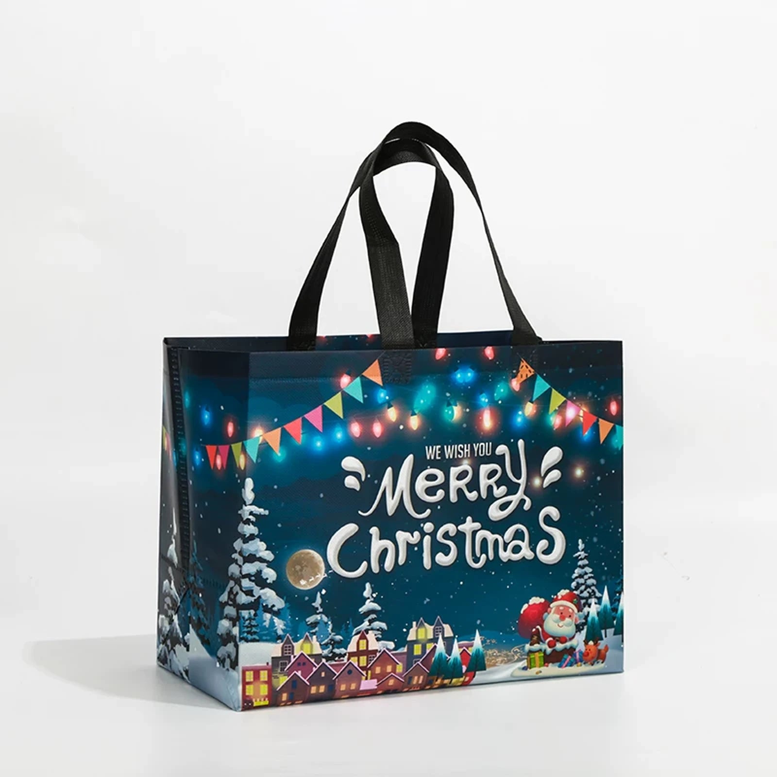Laminated Non-Woven Christmas Shopping Bags – product view