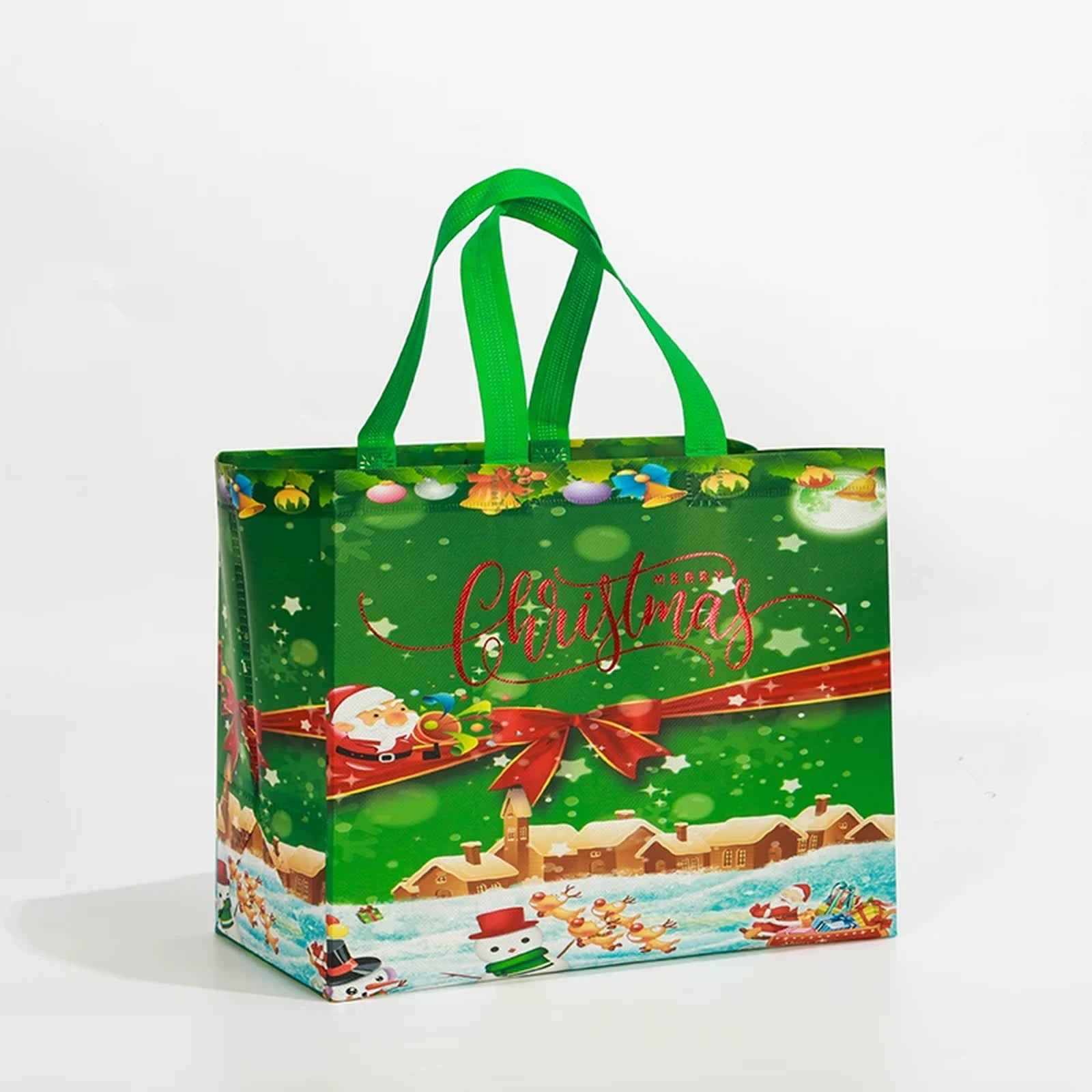 Laminated Non-Woven Christmas Shopping Bags – product view