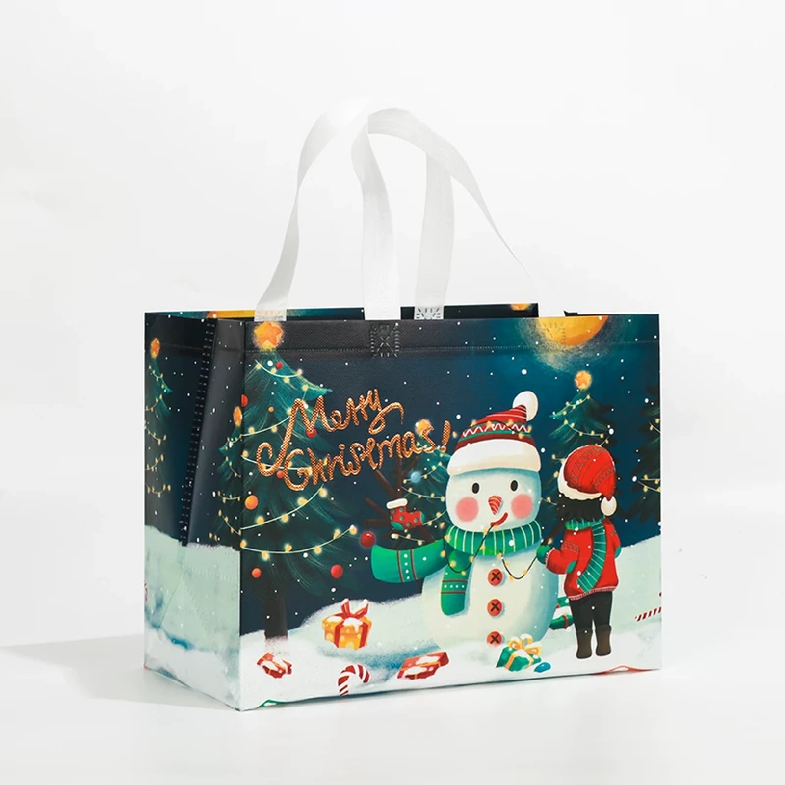 Laminated Non-Woven Christmas Shopping Bags – product view