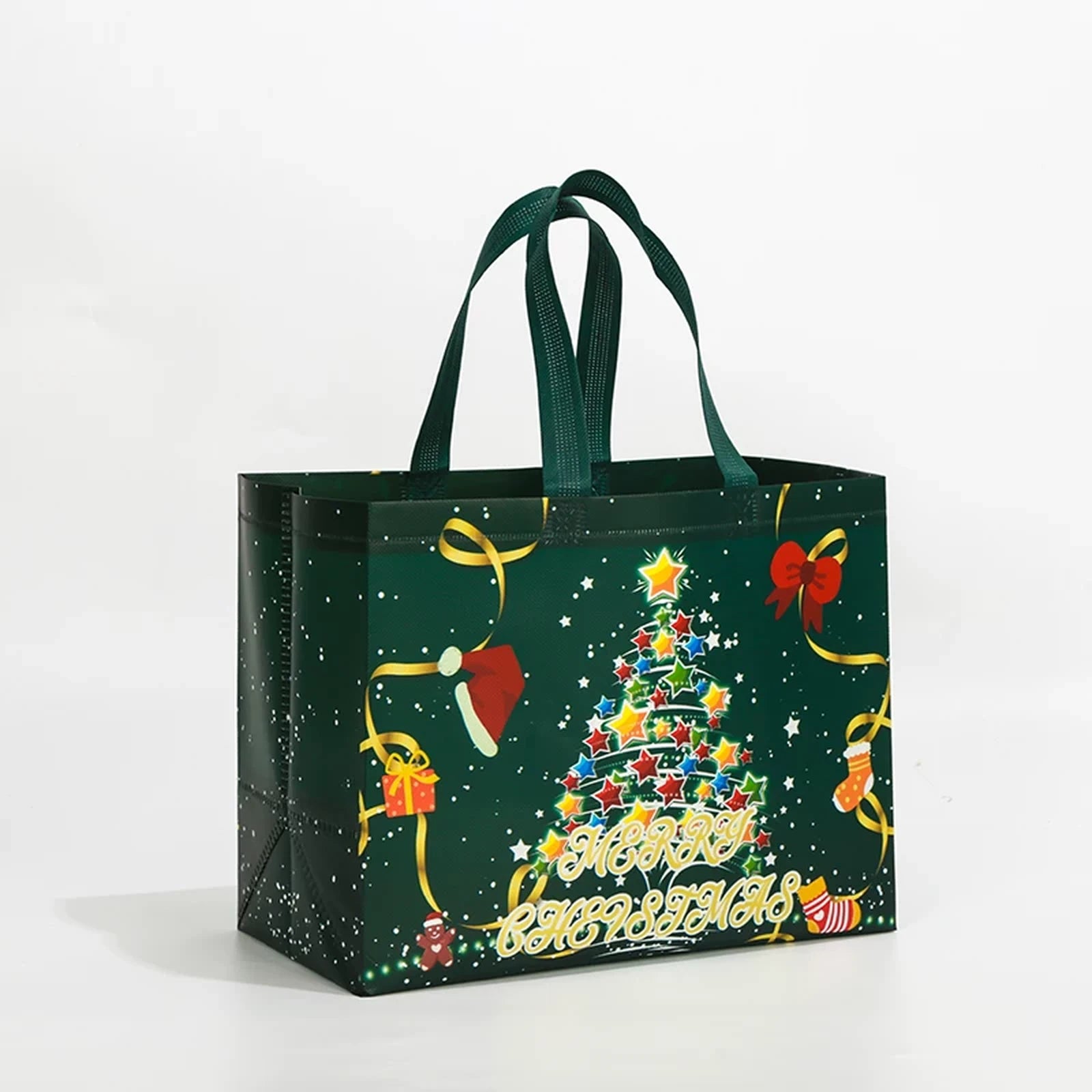 Laminated Non-Woven Christmas Shopping Bags – product view
