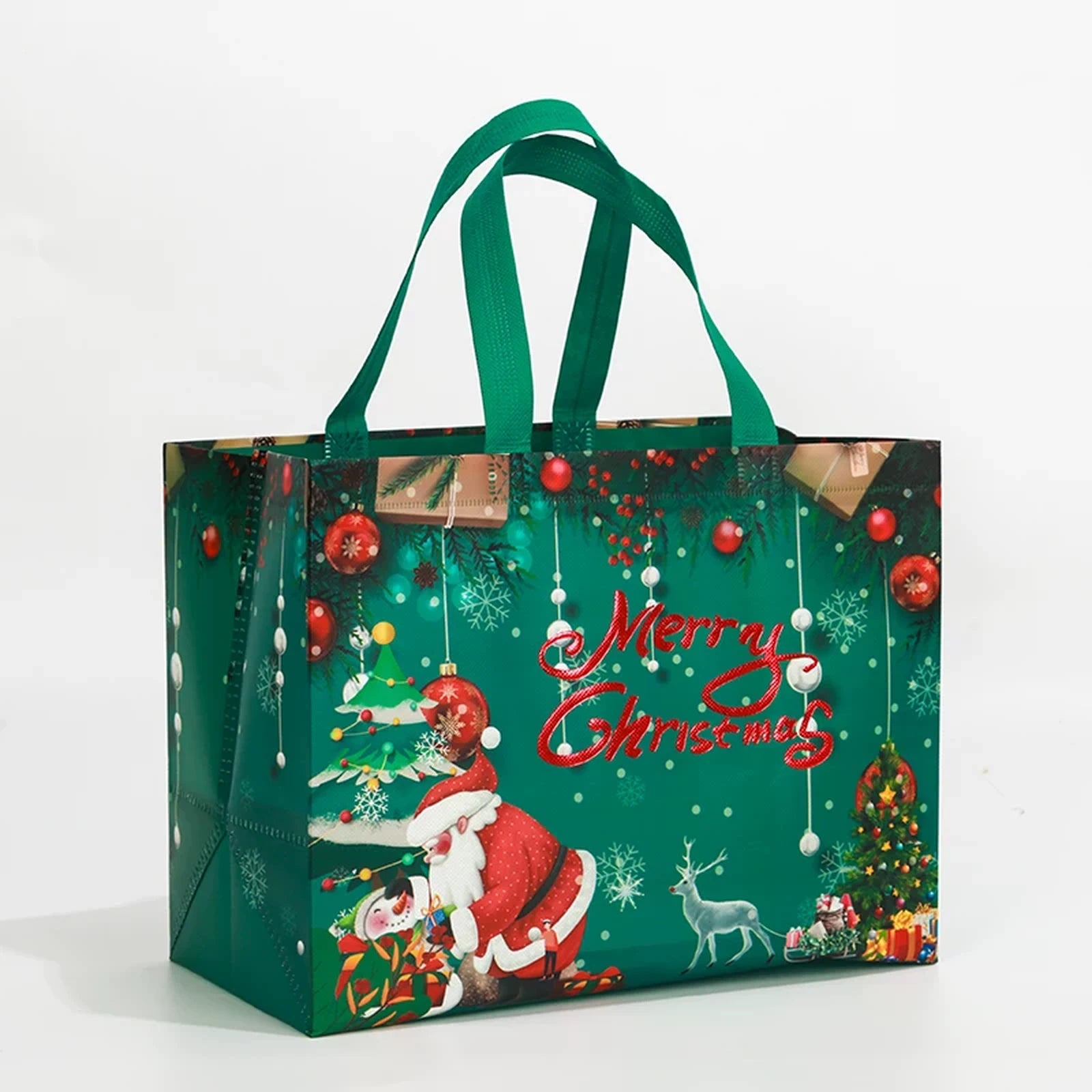 Laminated Non-Woven Christmas Shopping Bags – product view