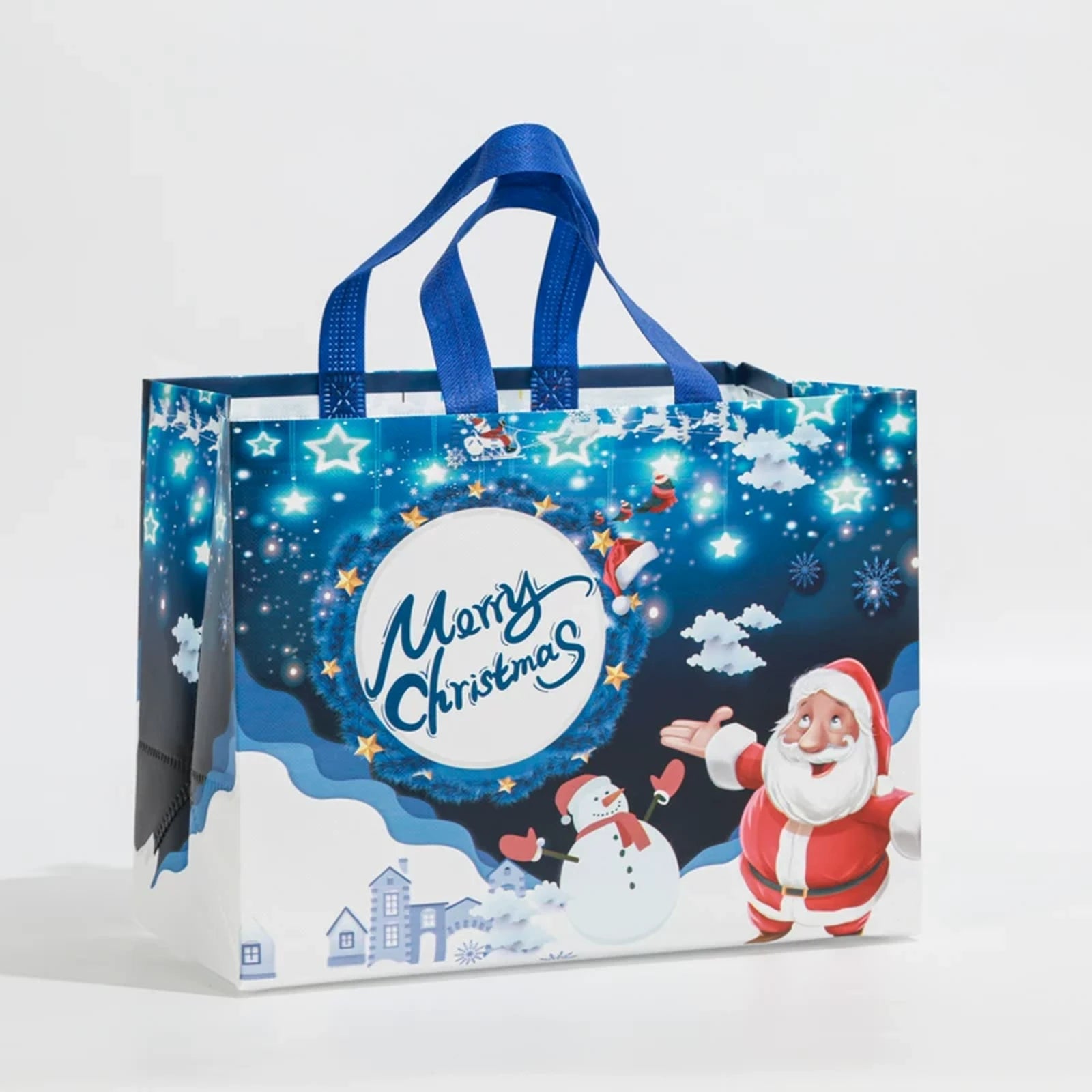 Laminated Non-Woven Christmas Shopping Bags – product view