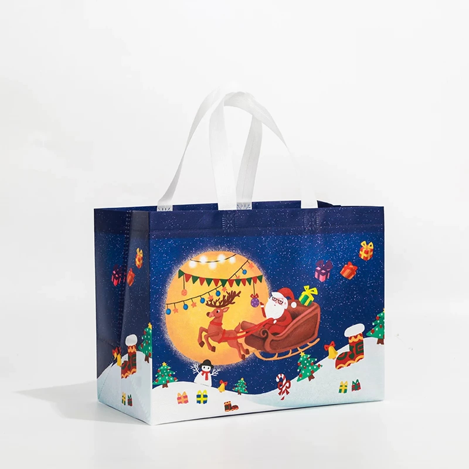 Laminated Non-Woven Christmas Shopping Bags – product view