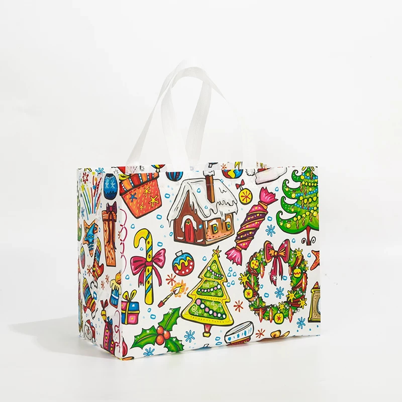 Laminated Non-Woven Christmas Shopping Bags – product view