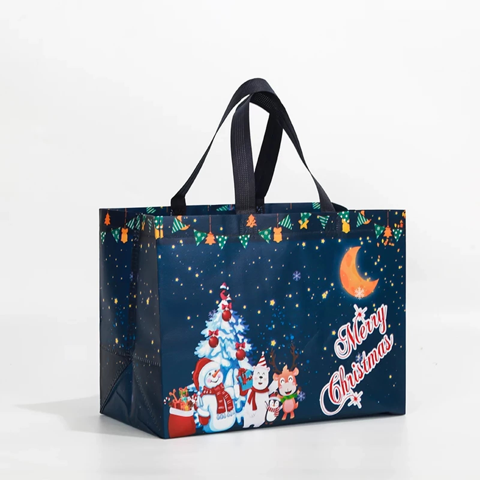 Laminated Non-Woven Christmas Shopping Bags – product view
